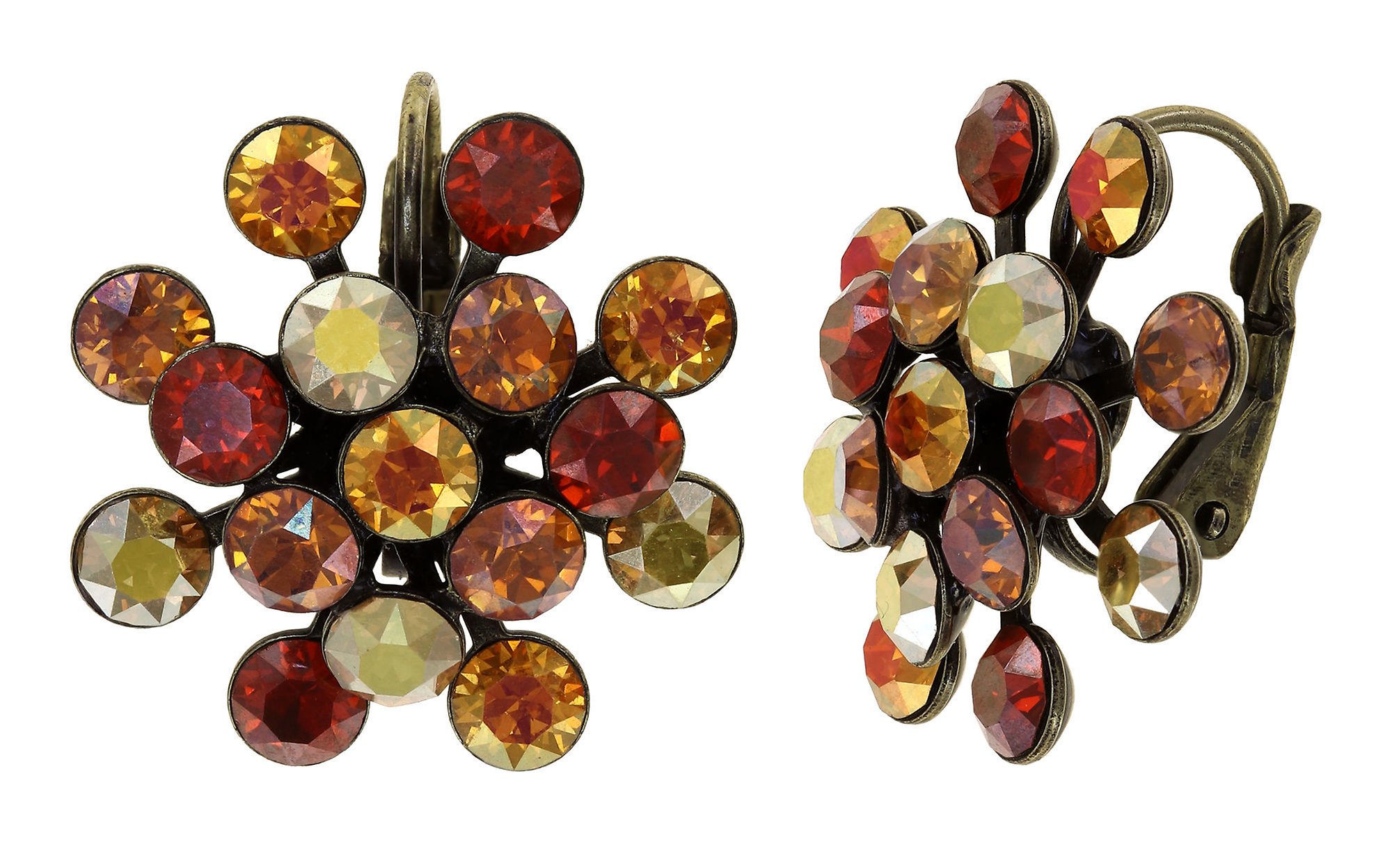 image pour Boucles d'oreilles Eurowire Magic Fireball Amour Ambre Reddish Brown Classic Size (21mm Ø)