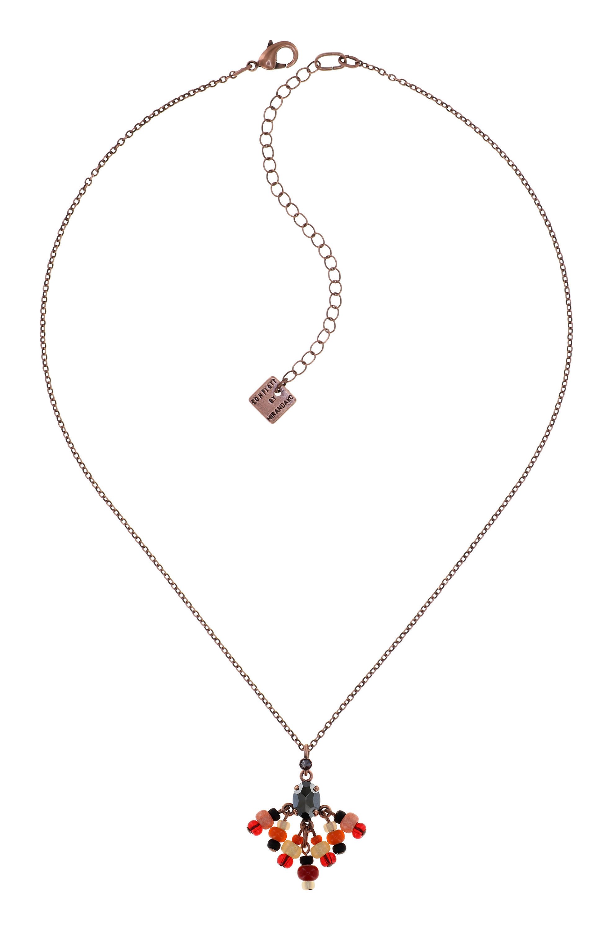 image pour Collier pendant Hippie Épice Terreuse black/red 