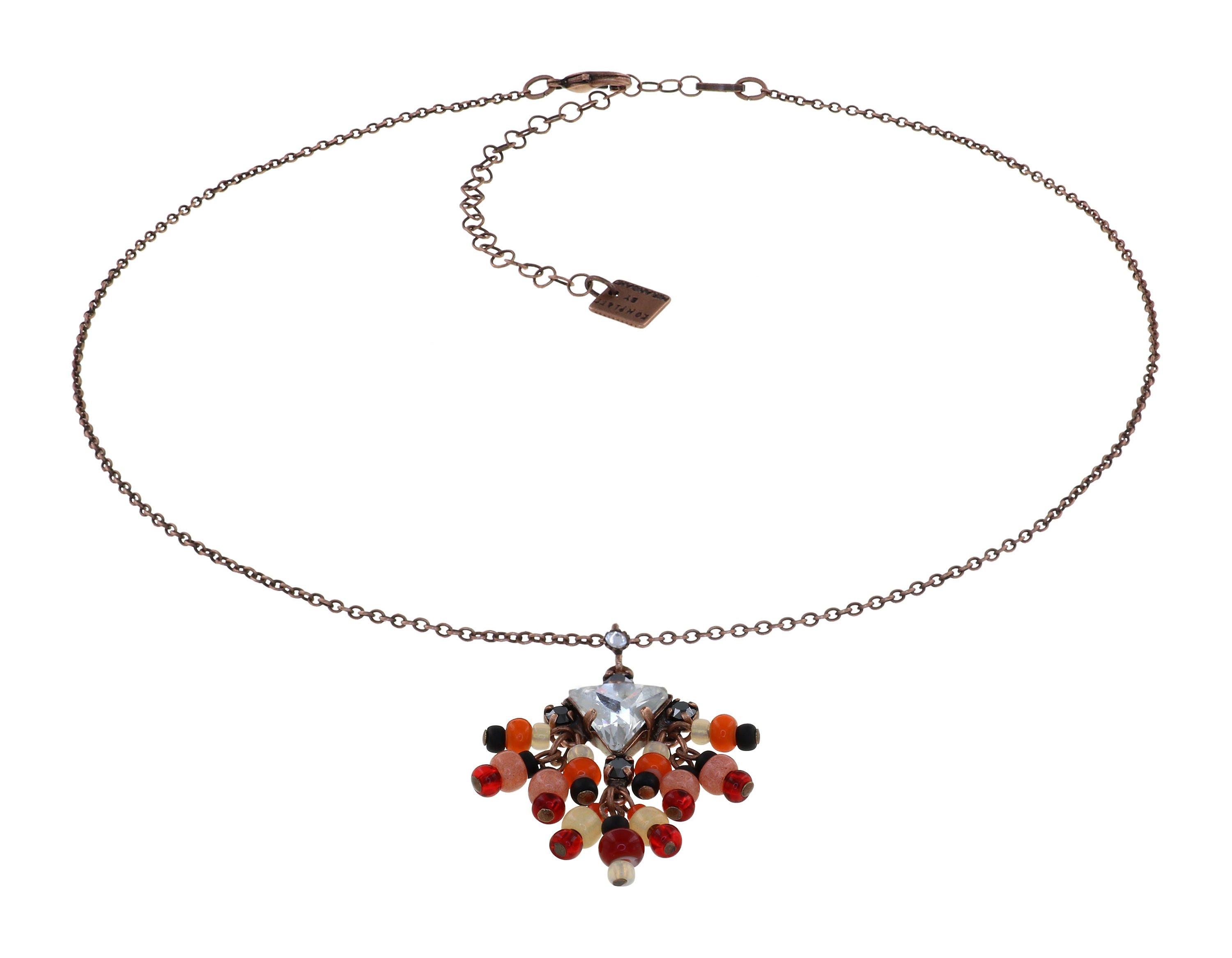 image for Necklace pendant Hippie Earthy Spice black/red 