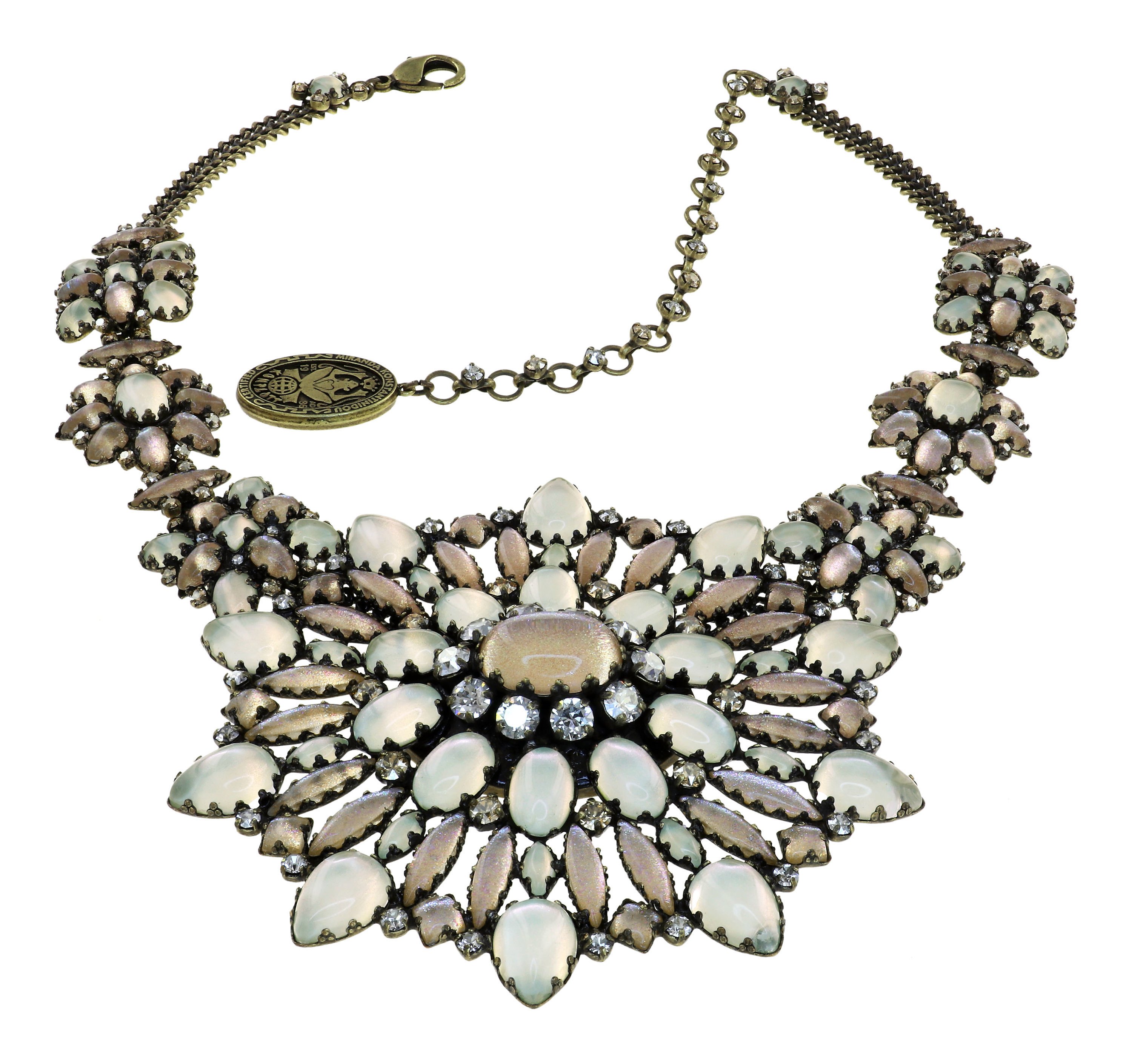 image for Necklace collier Mary Queen of Scots Champagne white/beige 