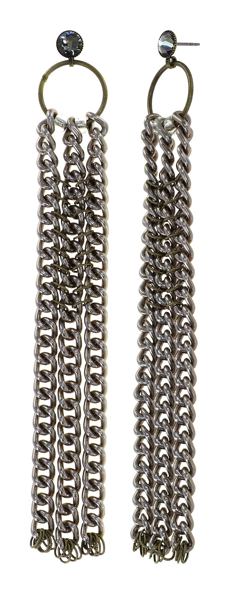 image for Earring Stud Dangling Unchained Brown  