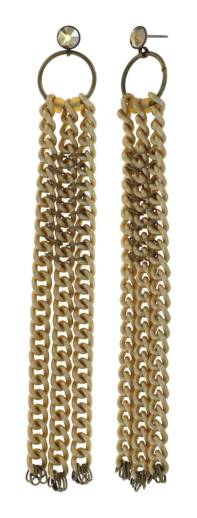 image for Earring Stud Dangling Unchained Yellow  