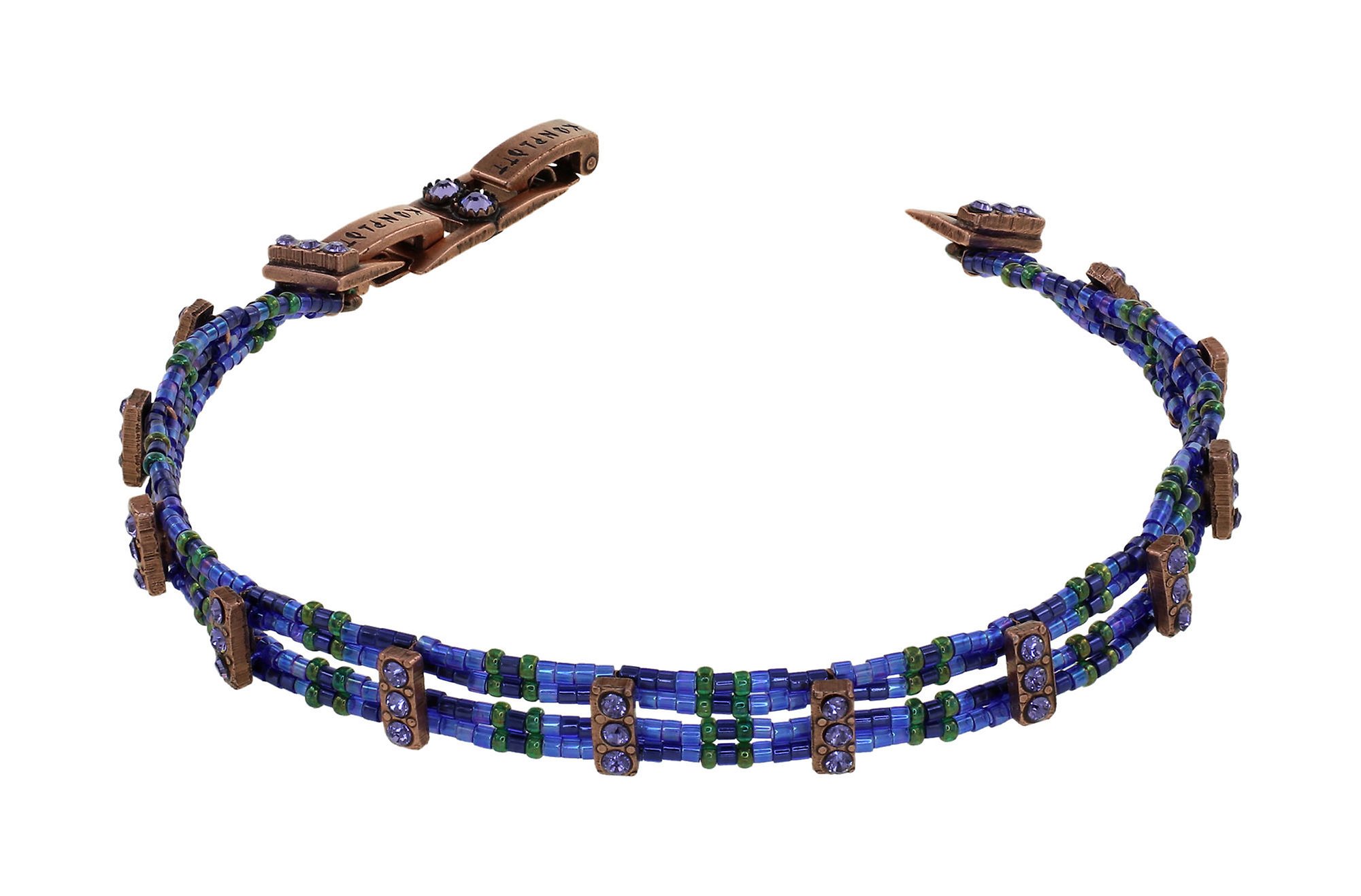 image for Bracelet African Glam Dark Aquamarine Blue 