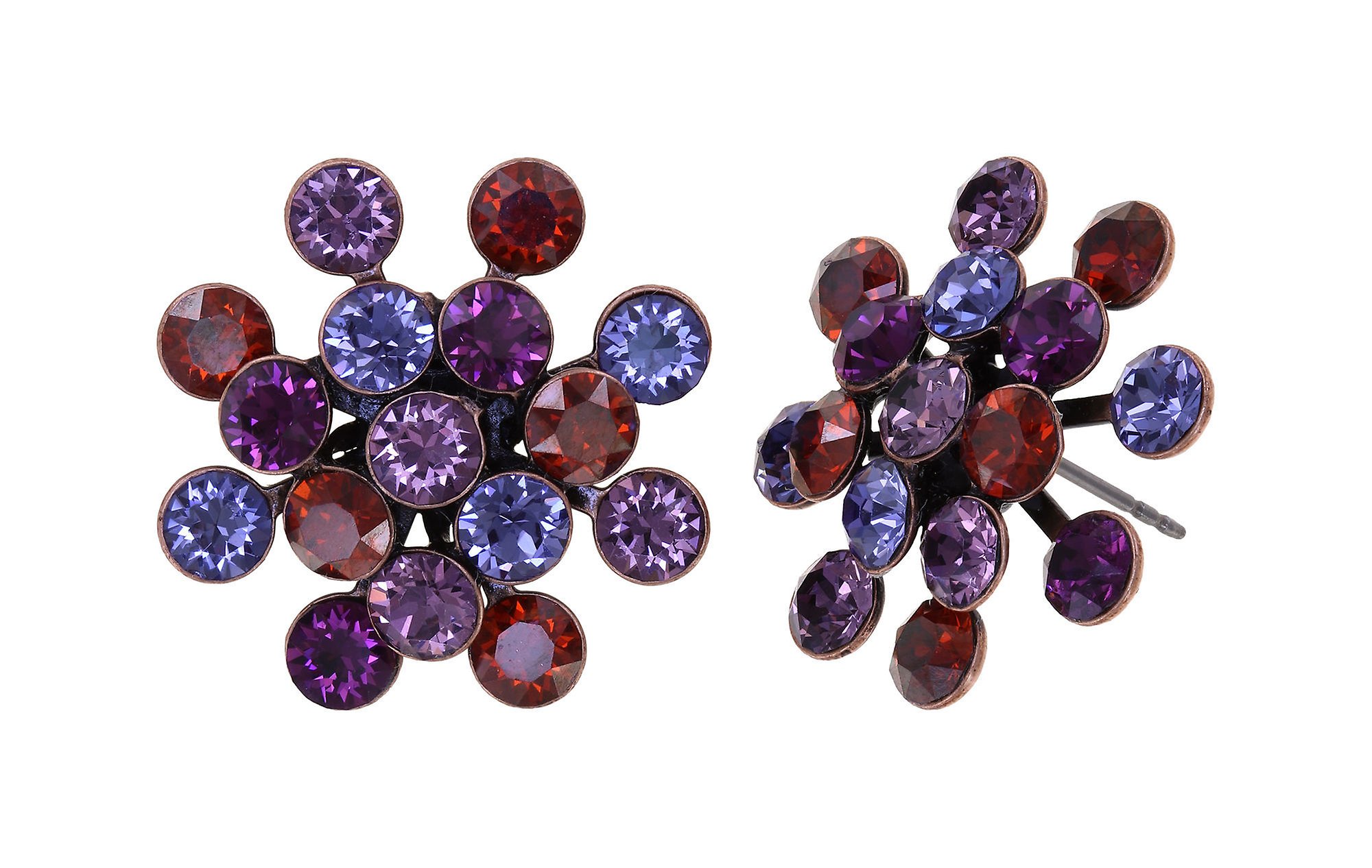 image pour Clou d'oreille Magic Fireball Violet Rubis red/lila Classic Size (21mm Ø)