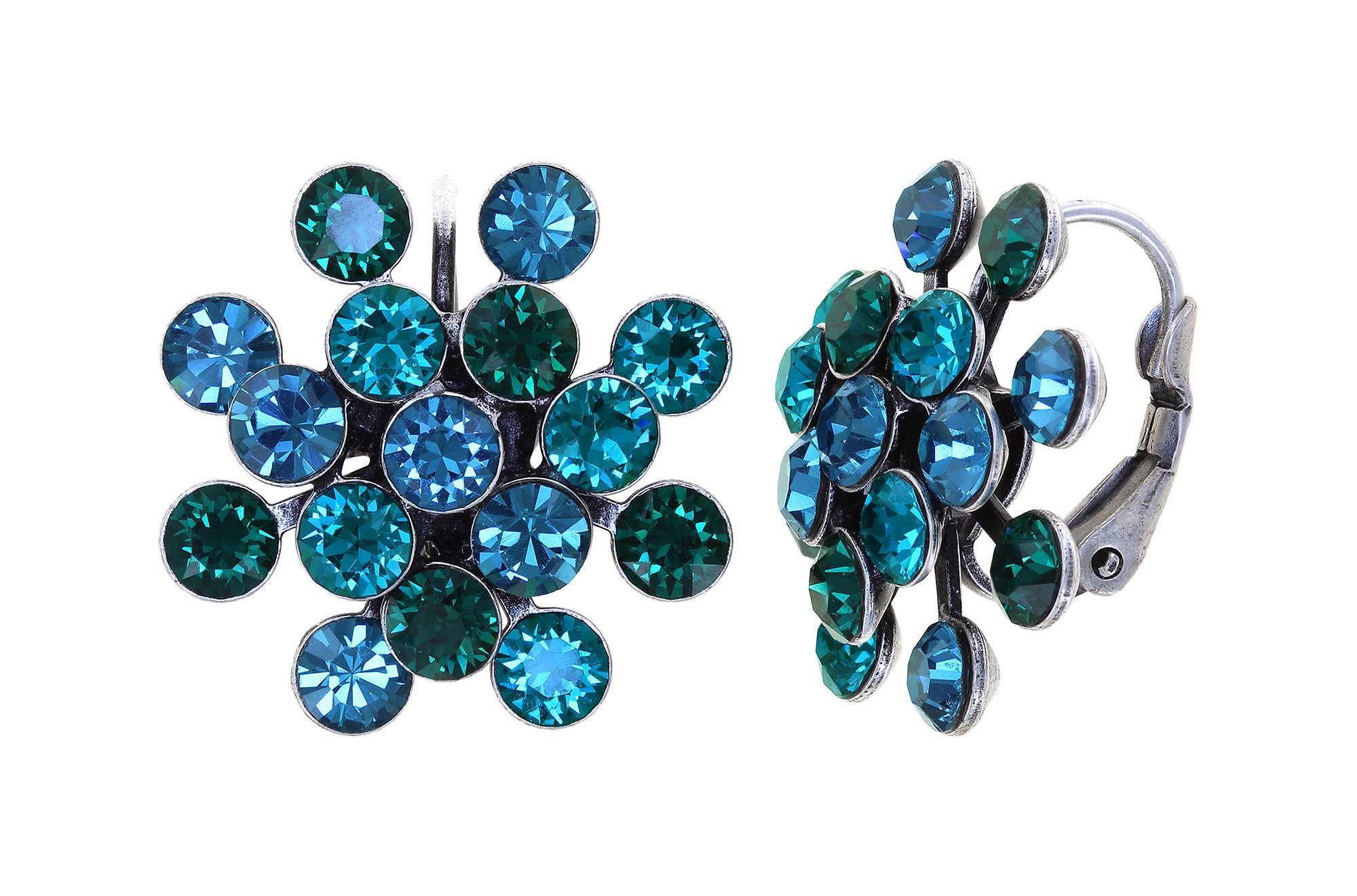 image pour Boucles d'oreilles Eurowire Magic Fireball Bleu Émeraude blue/green Classic Size (21mm Ø)