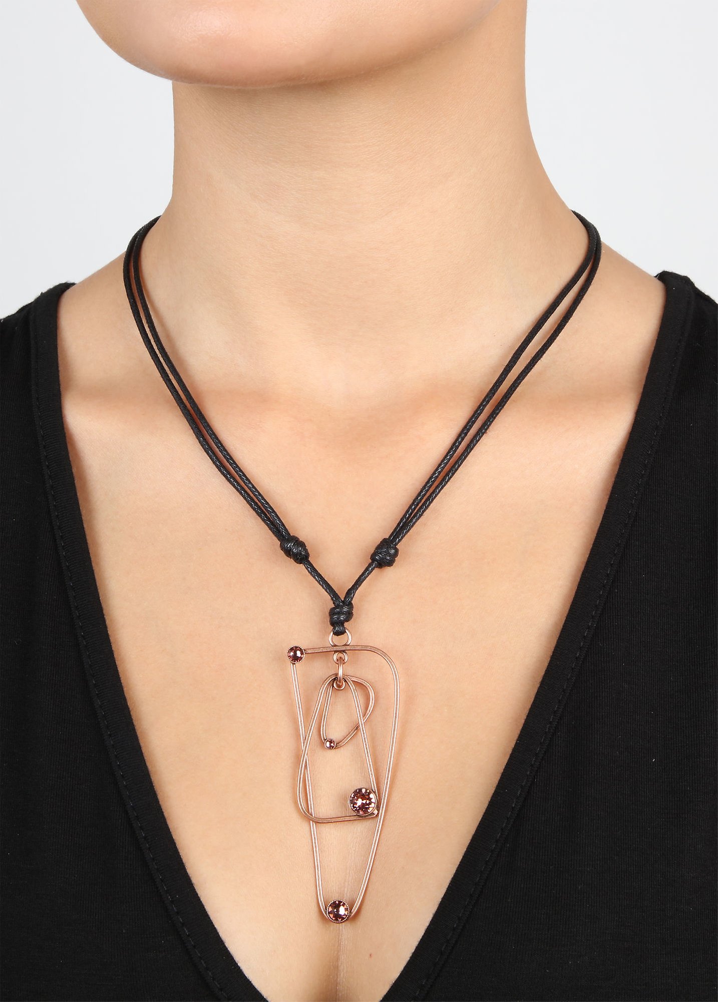 image for Necklace Knot Wireworks Blush And Shine Pink 