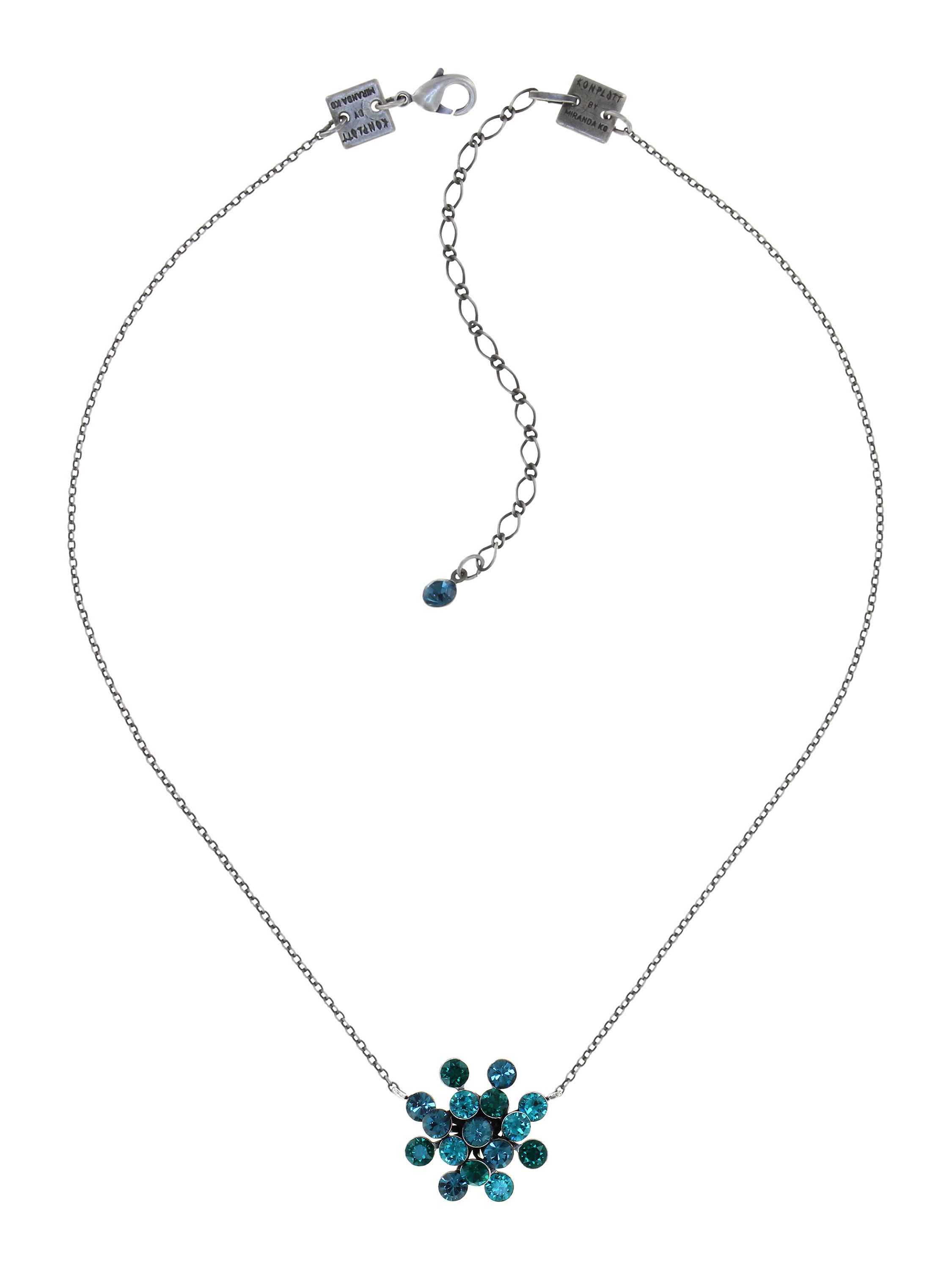 image for Necklace Pendant Magic Fireball Emerald Blue blue/green Classic Size (21mm Ø)