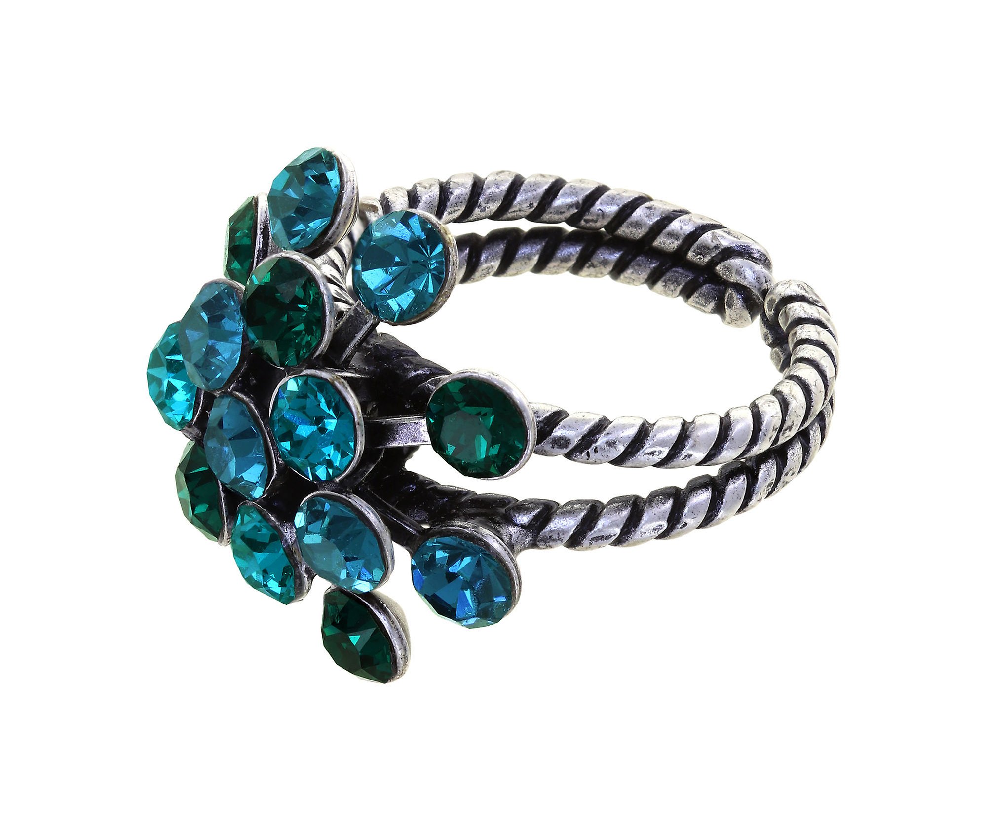 Bild für Ring Magic Fireball Smaragdblau Blau / grün Classic Size (21mm Ø)