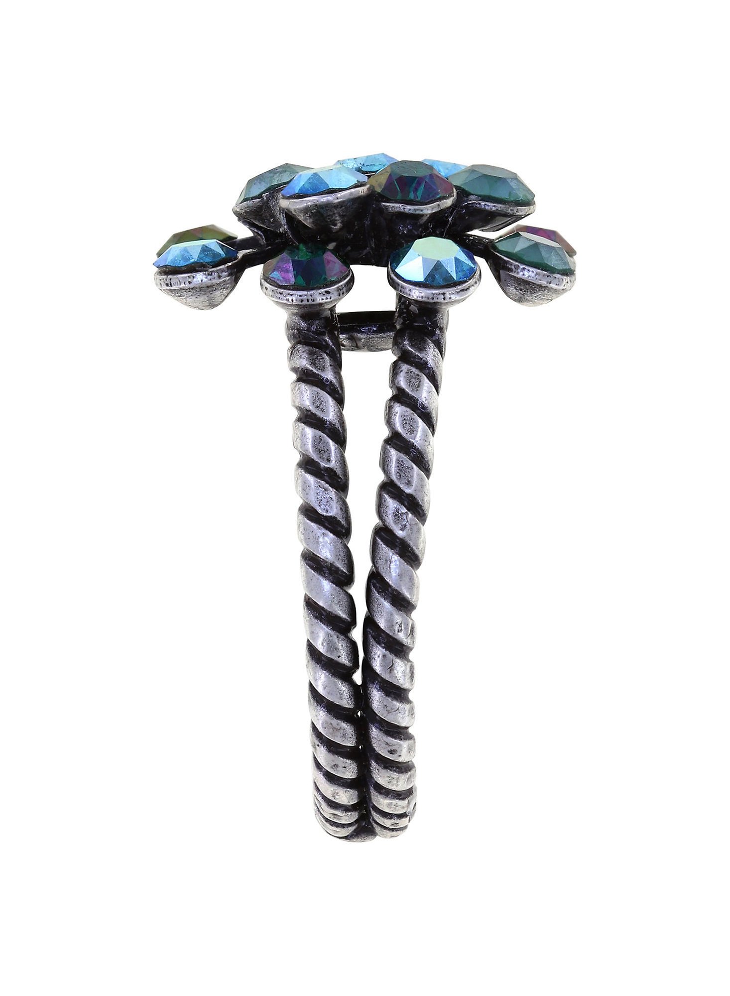 Bild für Ring Magic Fireball Smaragd In Flammen Blau / grün mini