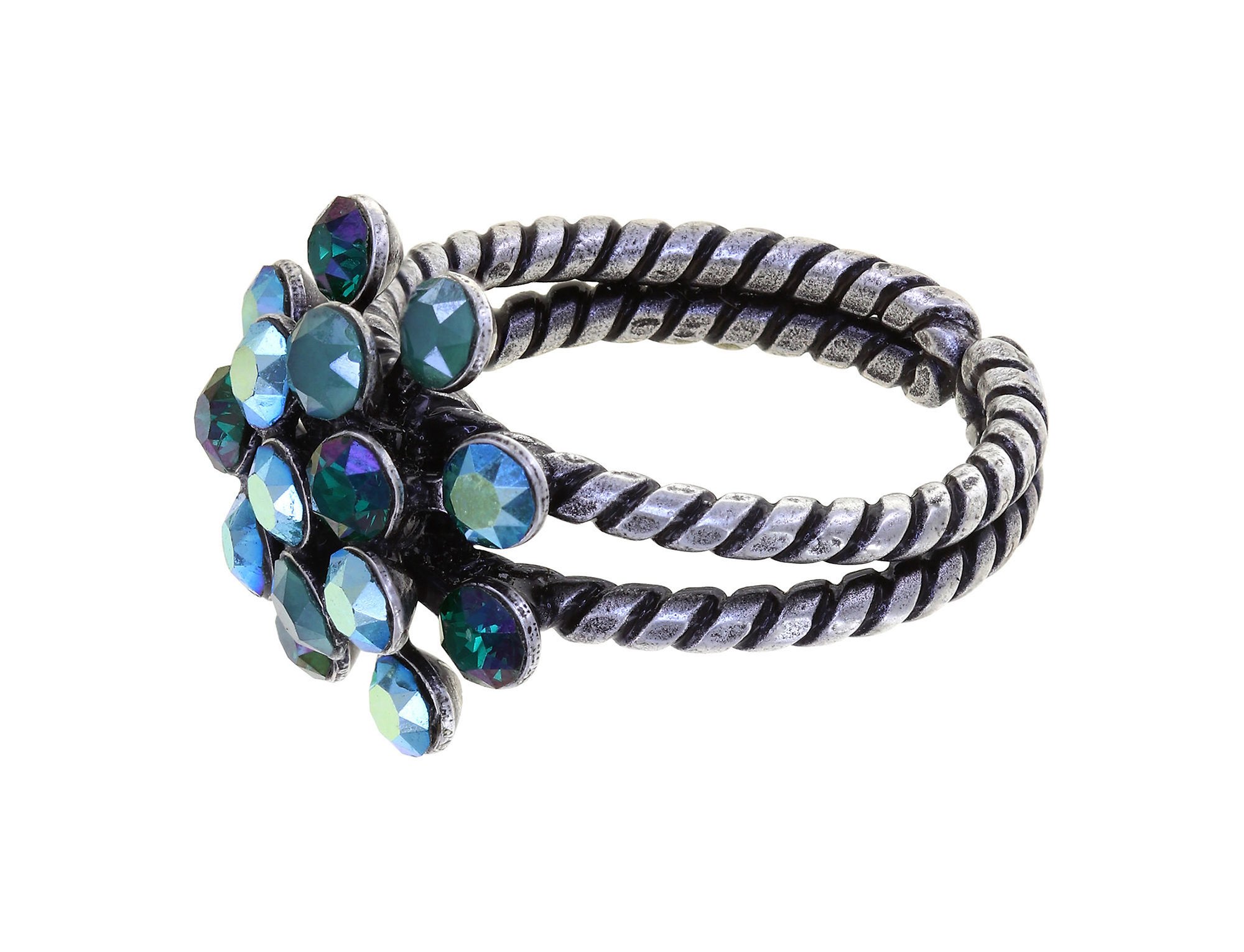 image for Ring Magic Fireball Emerald On Fire blue/green mini