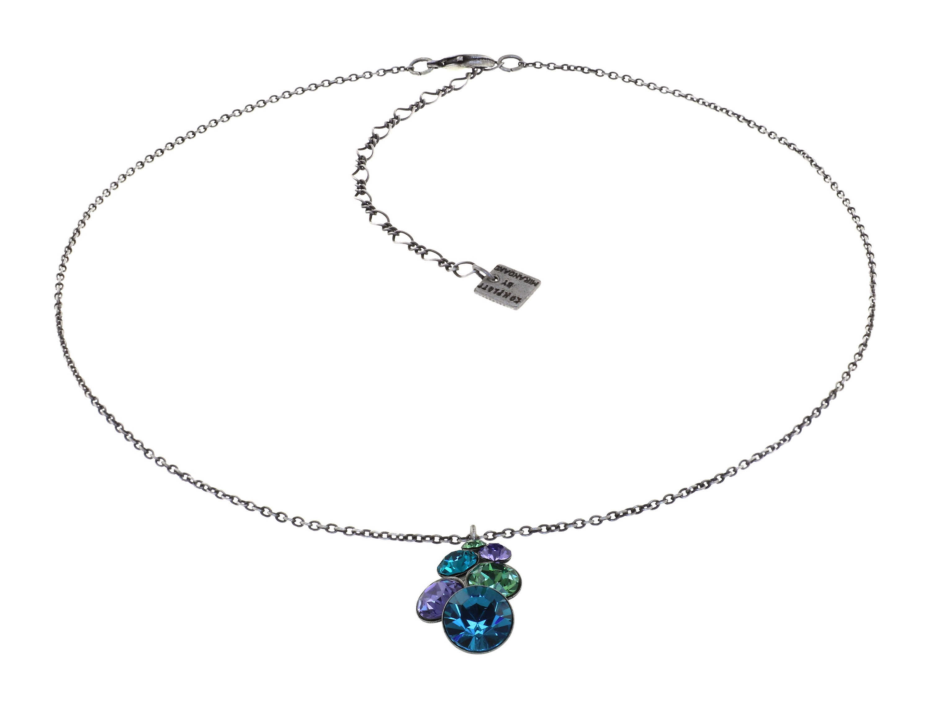 image for Necklace Pendant Petit Glamour Toxic Flames blue/green 