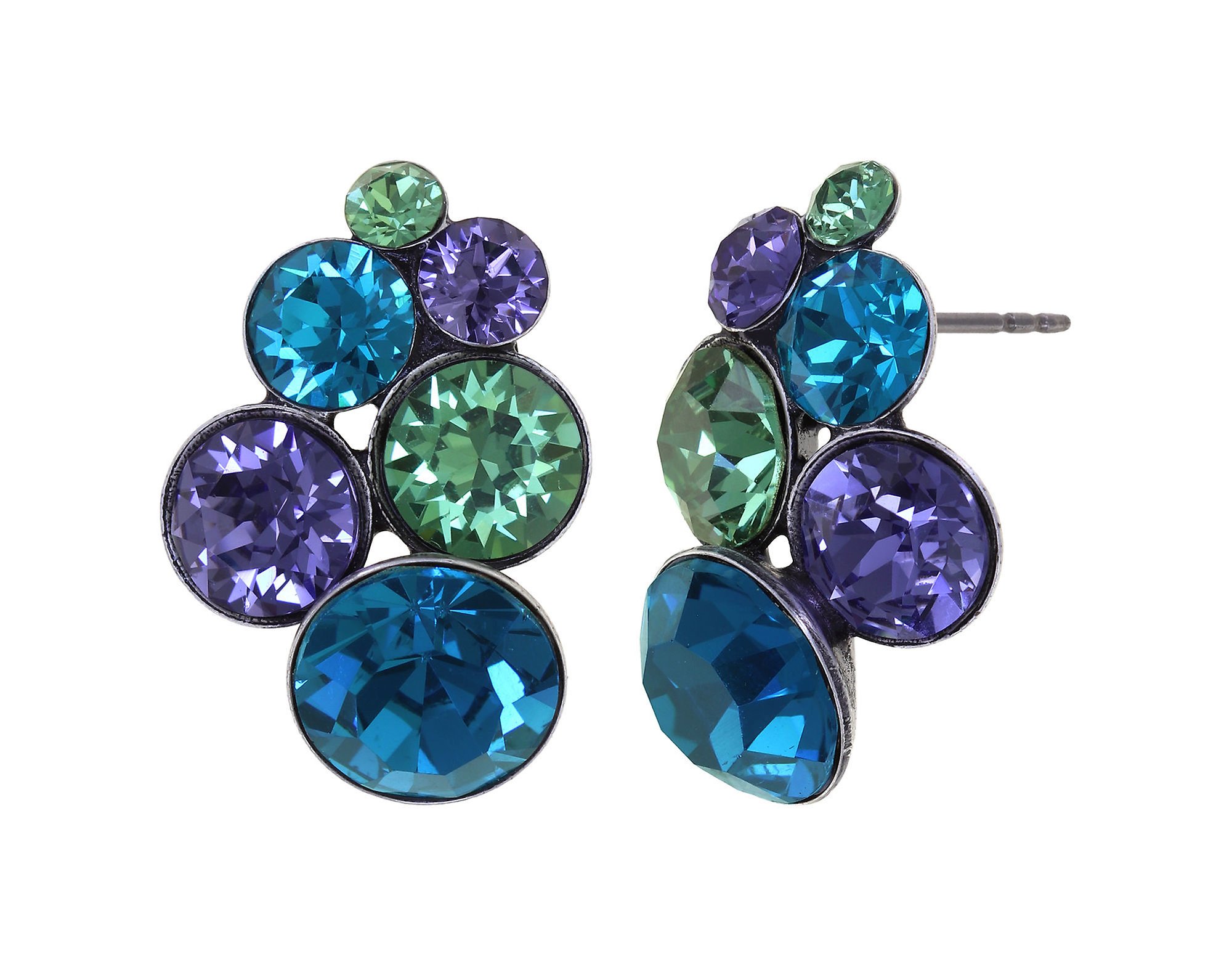 image pour Clou d'oreille Petit Glamour Flammes Toxiques blue/green 