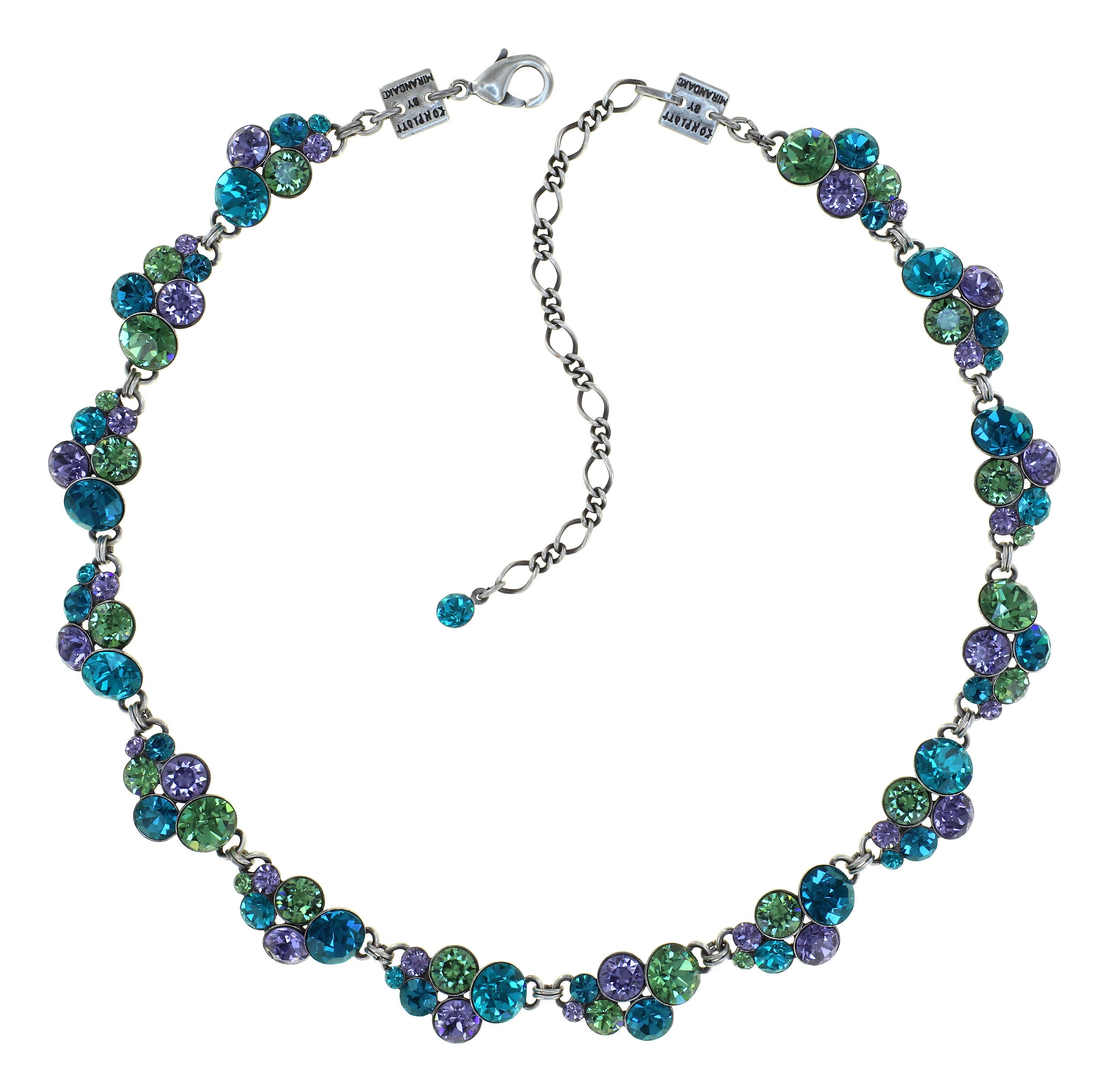 image for Necklace Petit Glamour Toxic Flames blue/green 