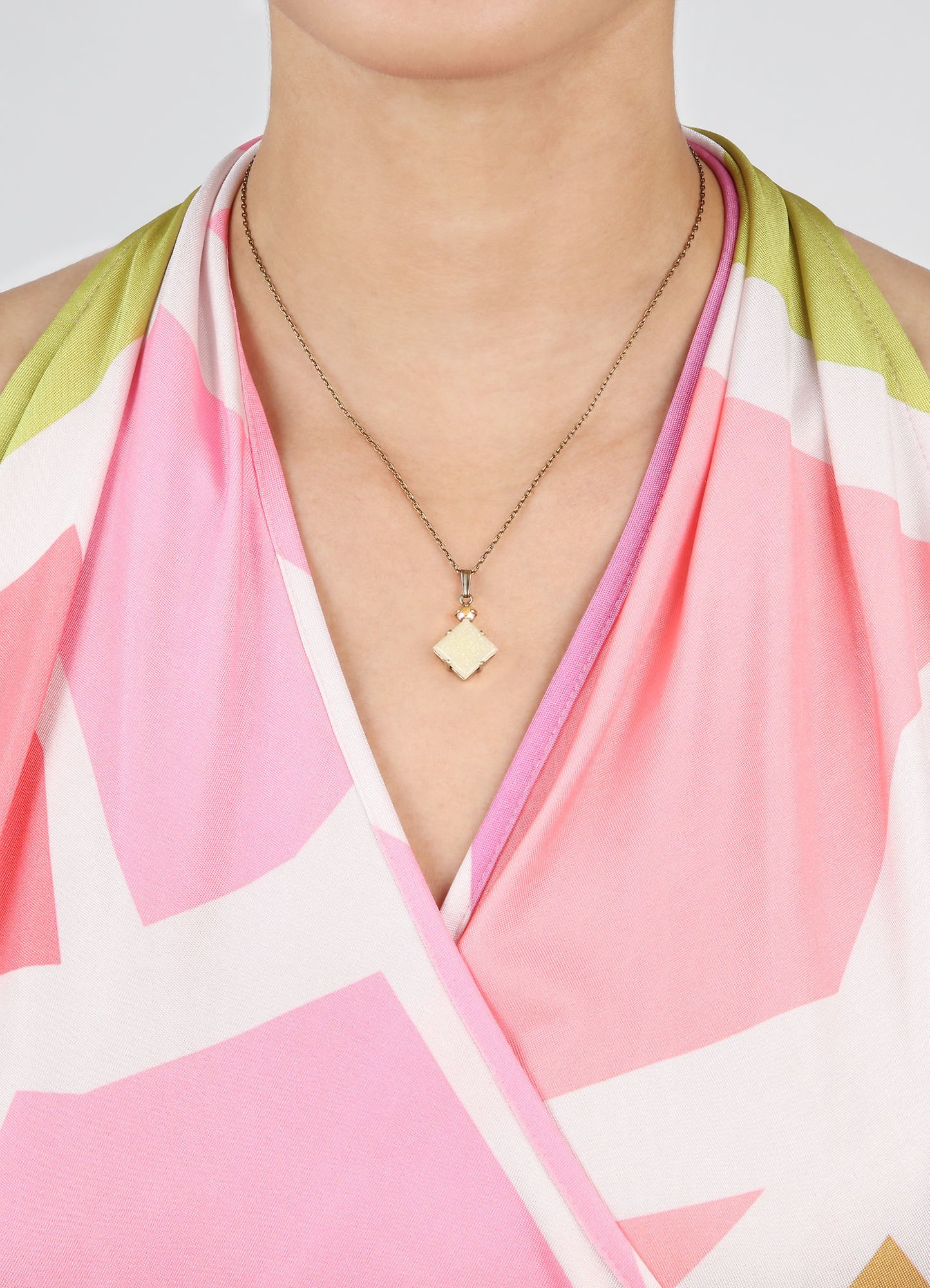 image pour Collier pendant Cleo Gold And Sand Brown 