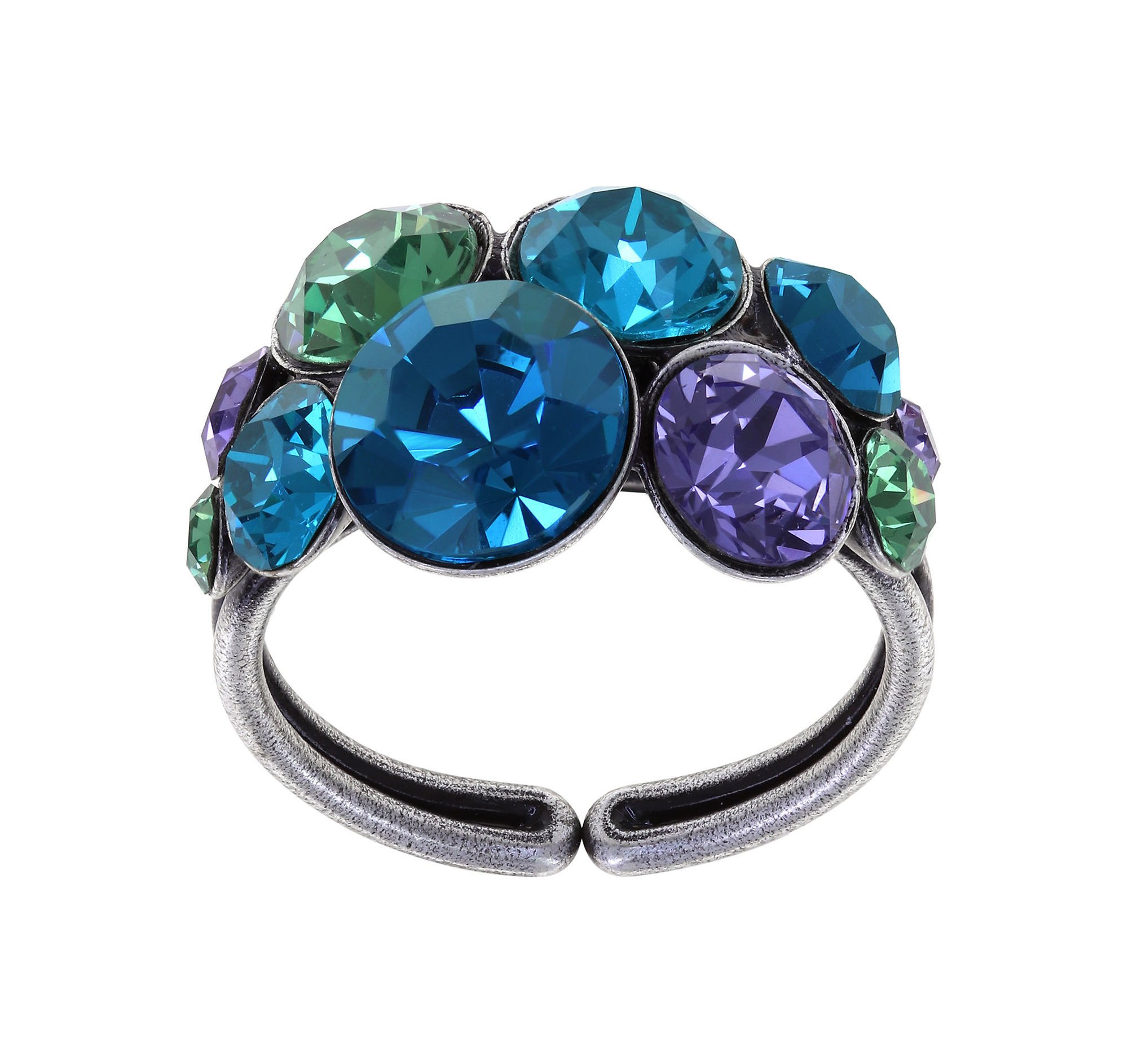 image pour Anneau Petit Glamour Flammes Toxiques blue/green 