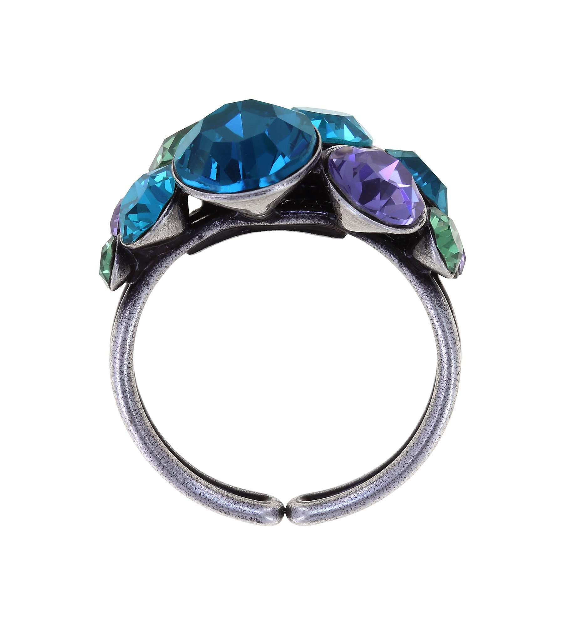 image for Ring Petit Glamour Toxic Flames blue/green 
