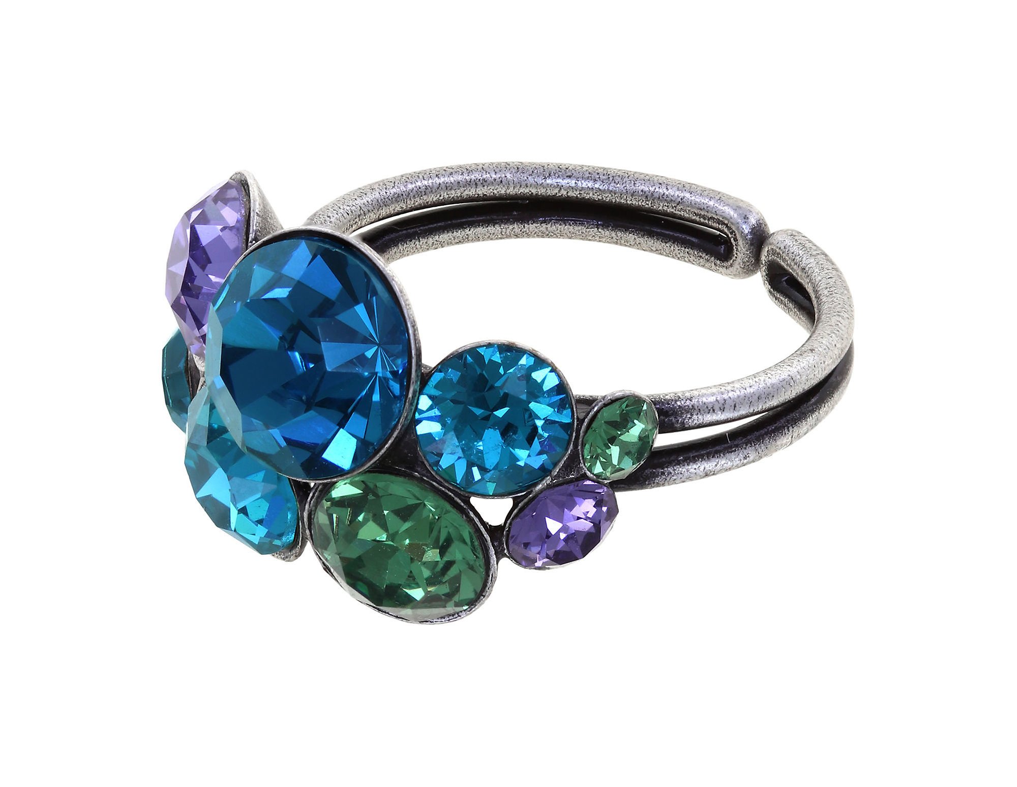 Bild für Ring Petit Glamour Toxische Flammen Blau / grün 