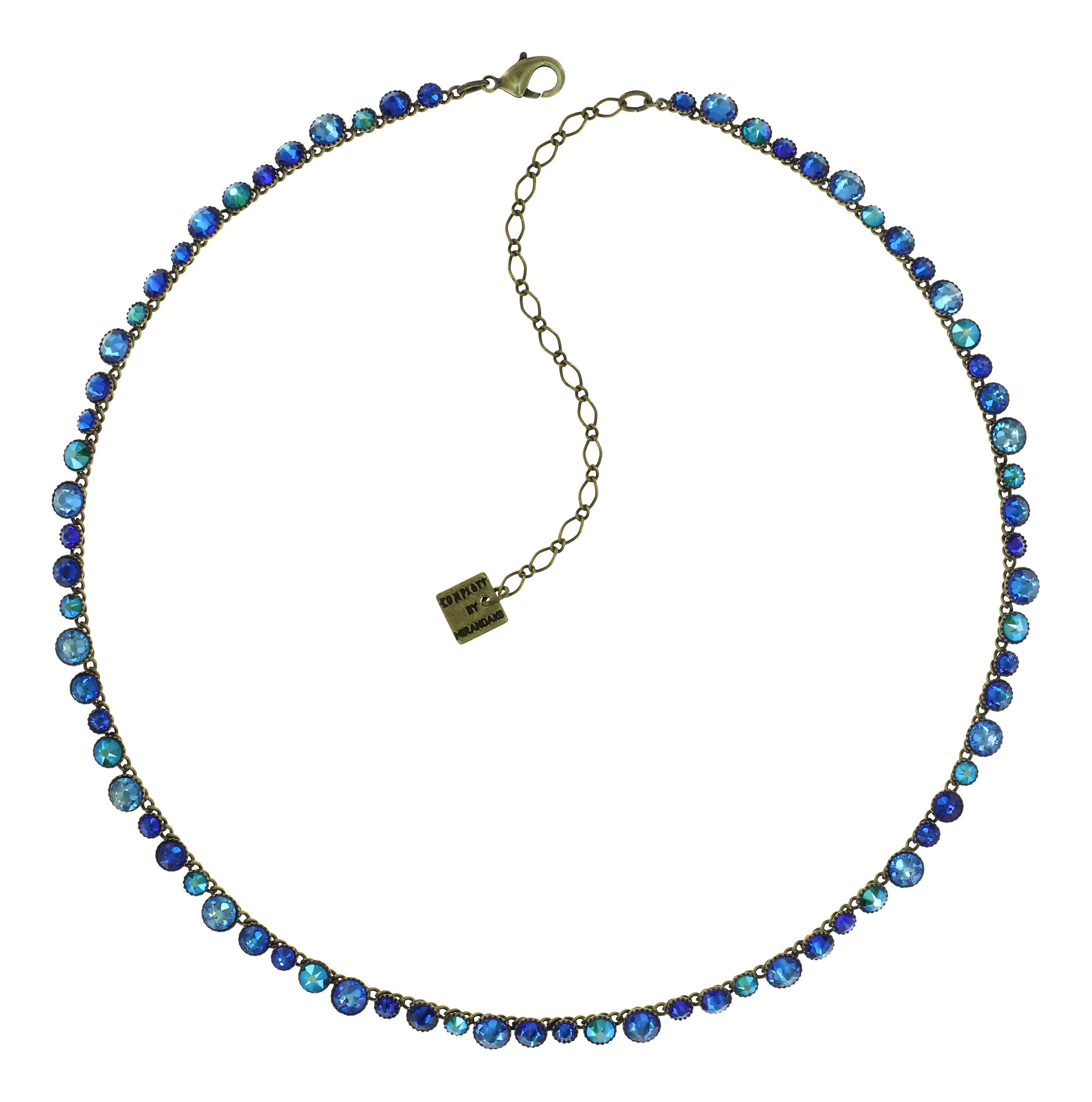 image for Necklace Water Cascade Deep Lagoon Blue 