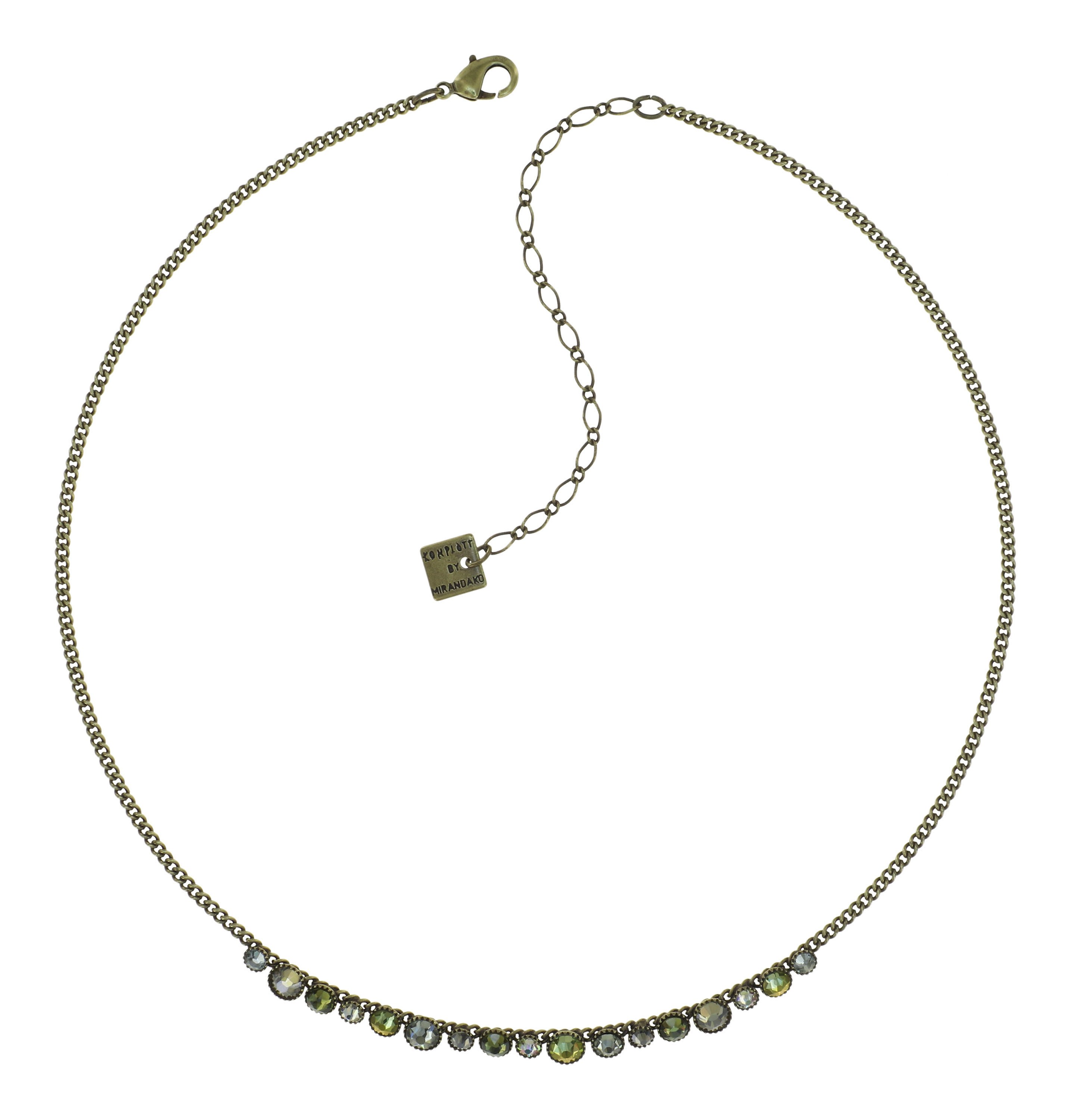 image for Necklace Water Cascade Olive Herbs Green 