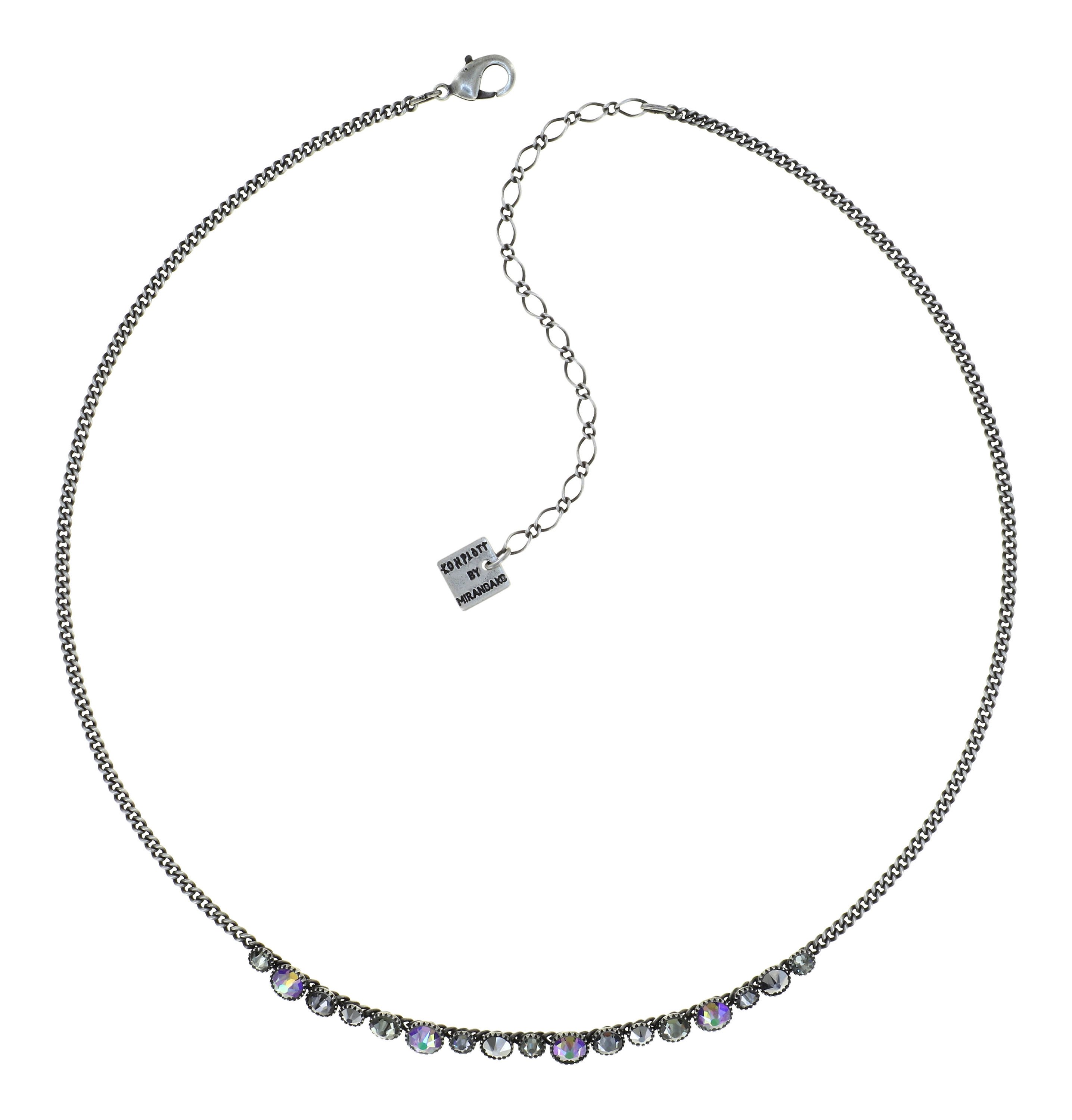 image for Necklace Water Cascade Paradise Grey grey 