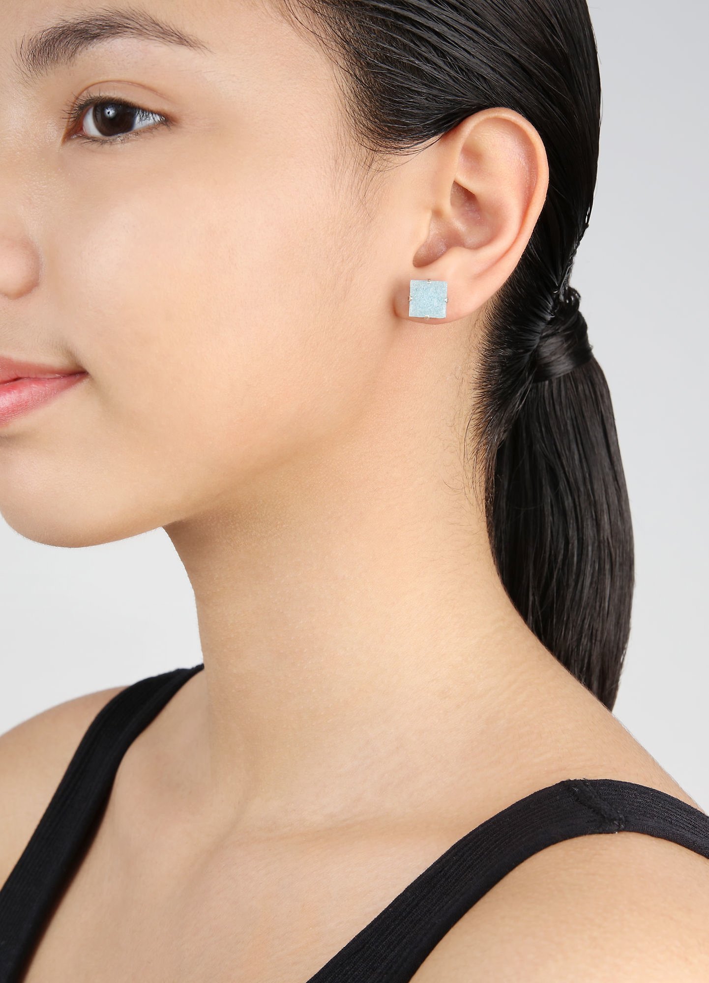 image for Earring Stud Cleo Icy Green light green 