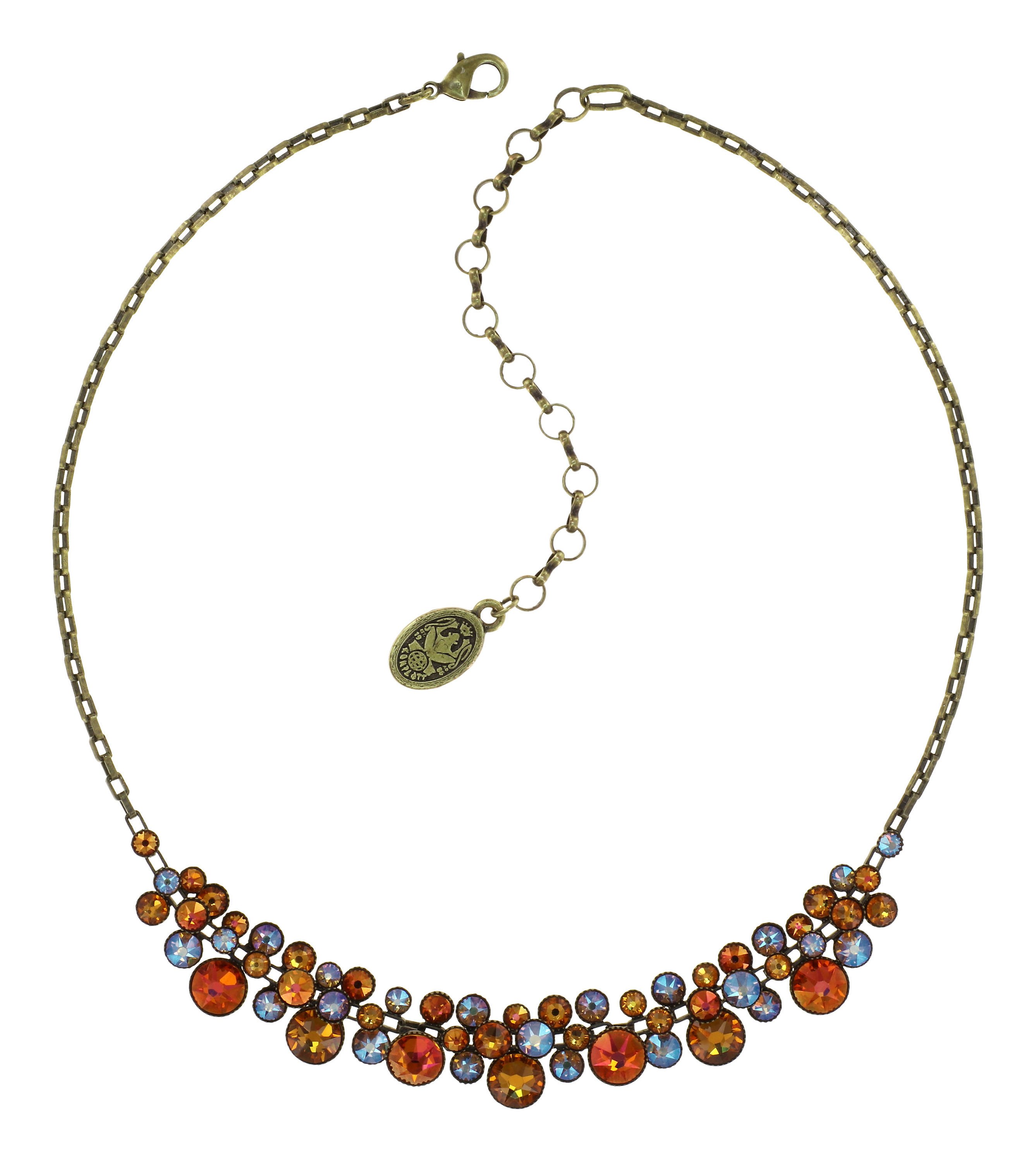 image for Necklace Water Cascade Amber orange 