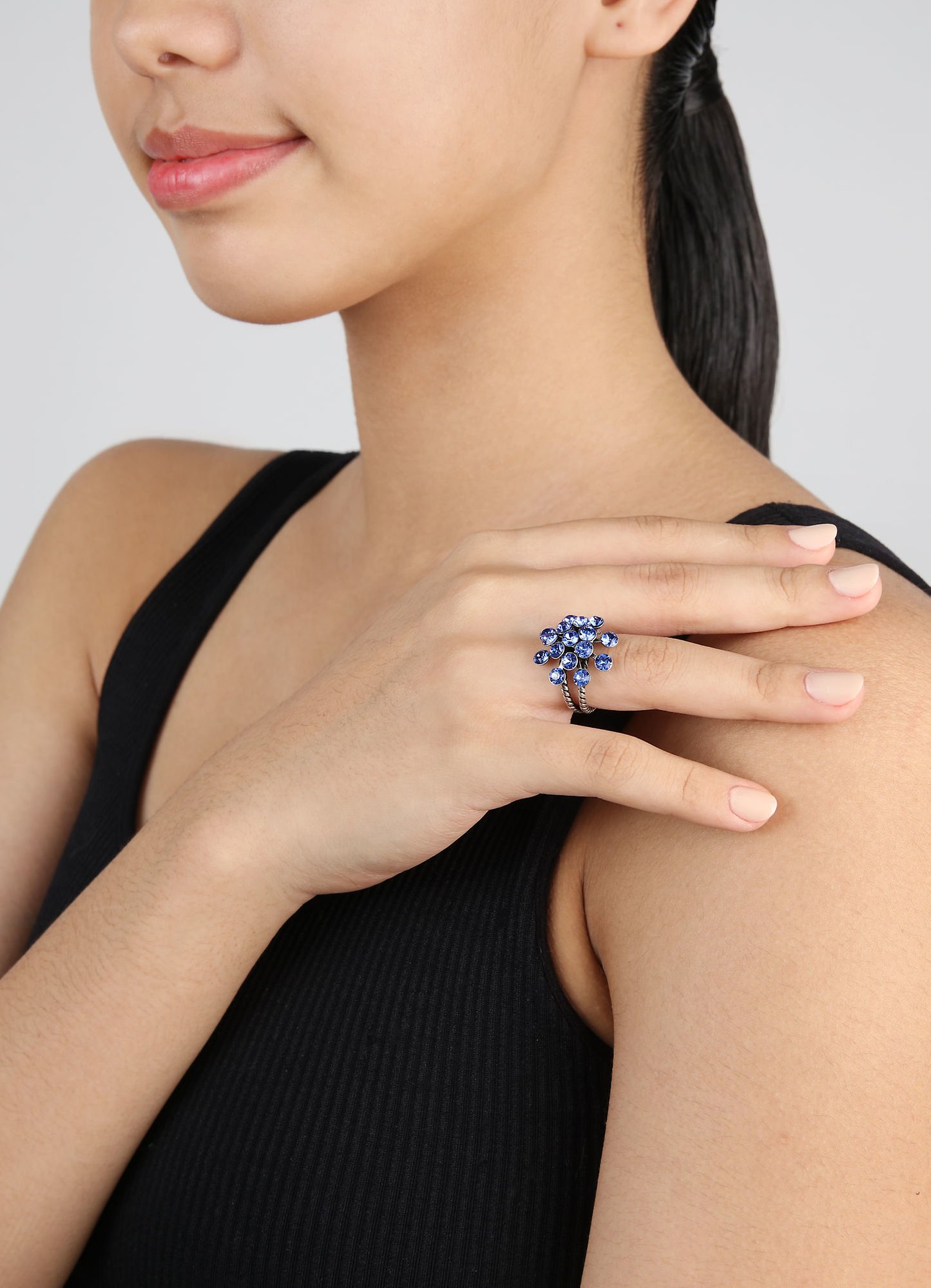 Bild für Ring Magic Fireball Blau Saphir Classic Size (21mm Ø)