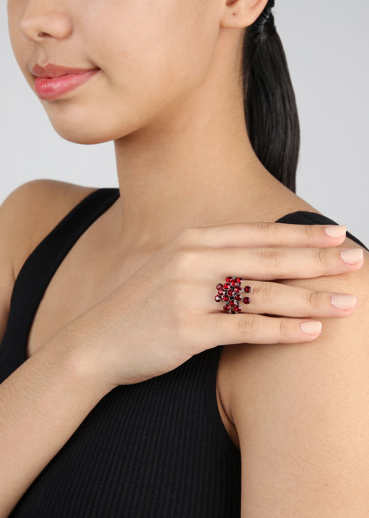 image for Ring Magic Fireball Red siam Classic Size (21mm Ø)