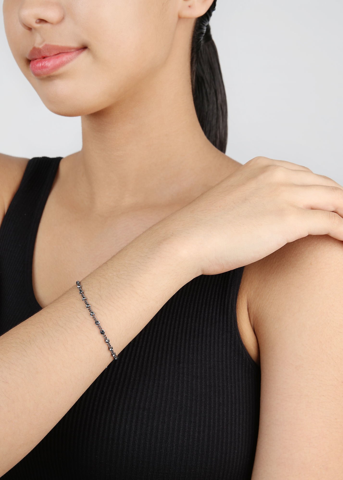 image for Bracelet Magic Fireball Grey crystal night fall mini