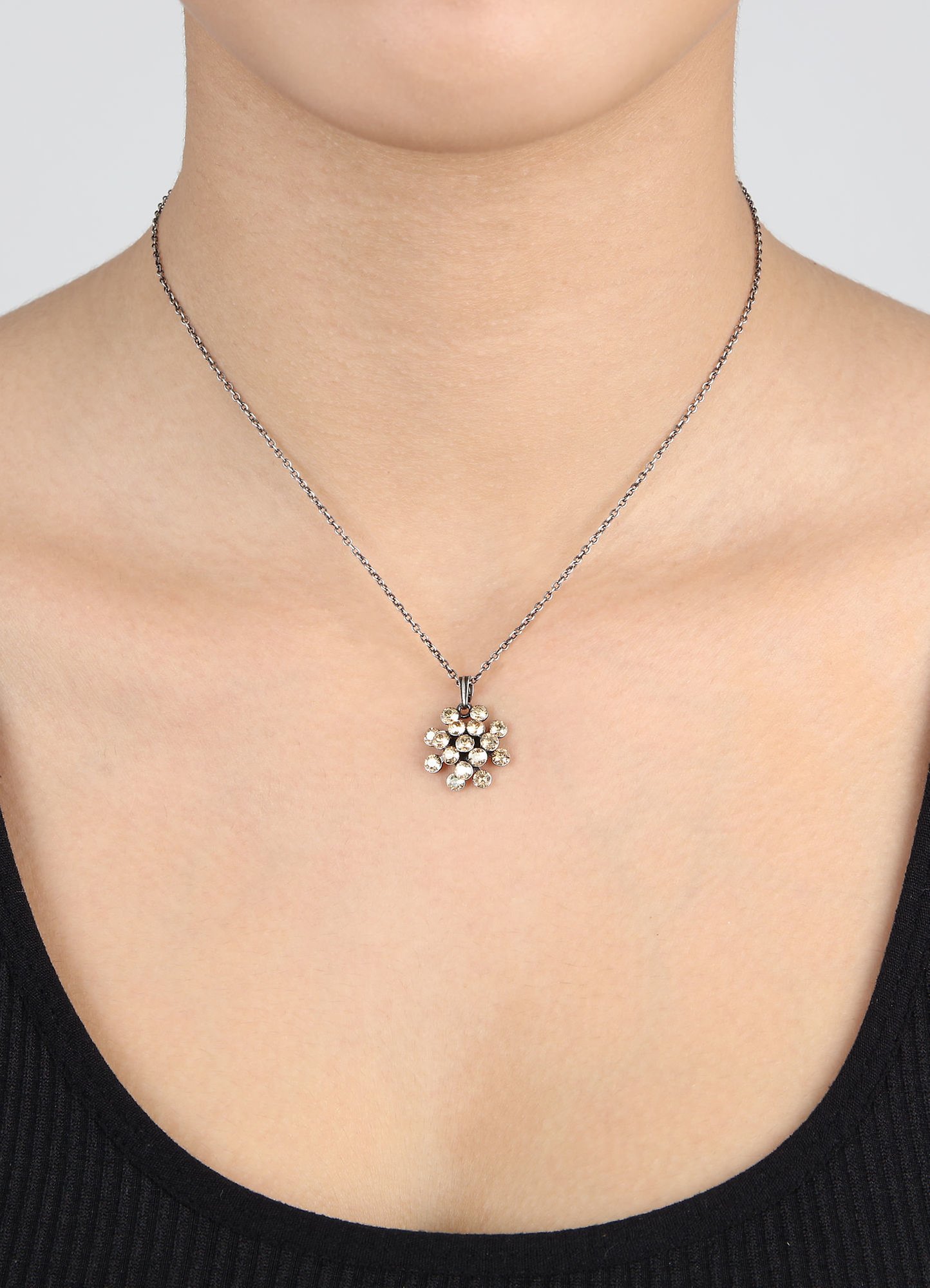 image for Necklace Pendant Magic Fireball Beige crystal golden shadow mini