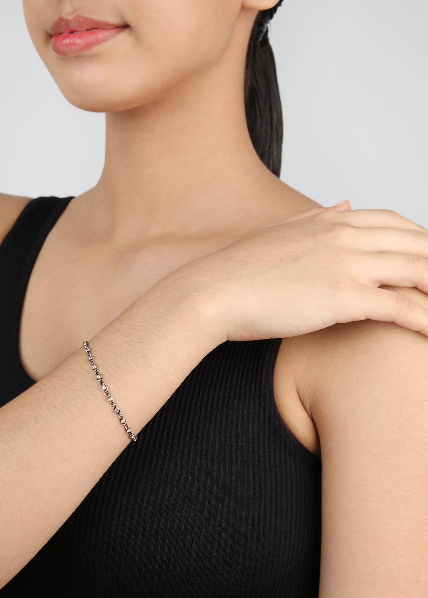 Bild für Armband Magic Fireball Beige Kristall goldener Schatten mini