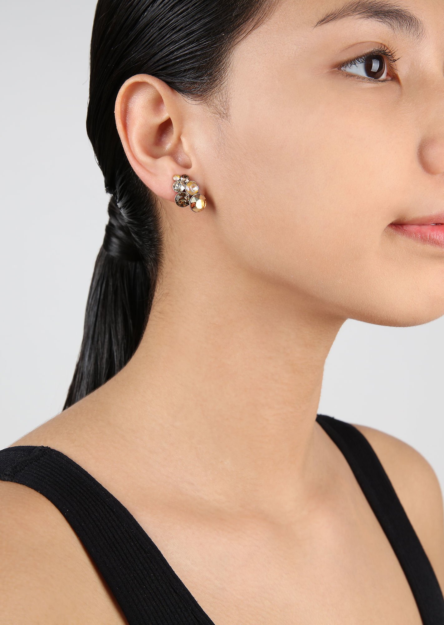 image for Earring Stud Petit Glamour Sun Kissed Brown 