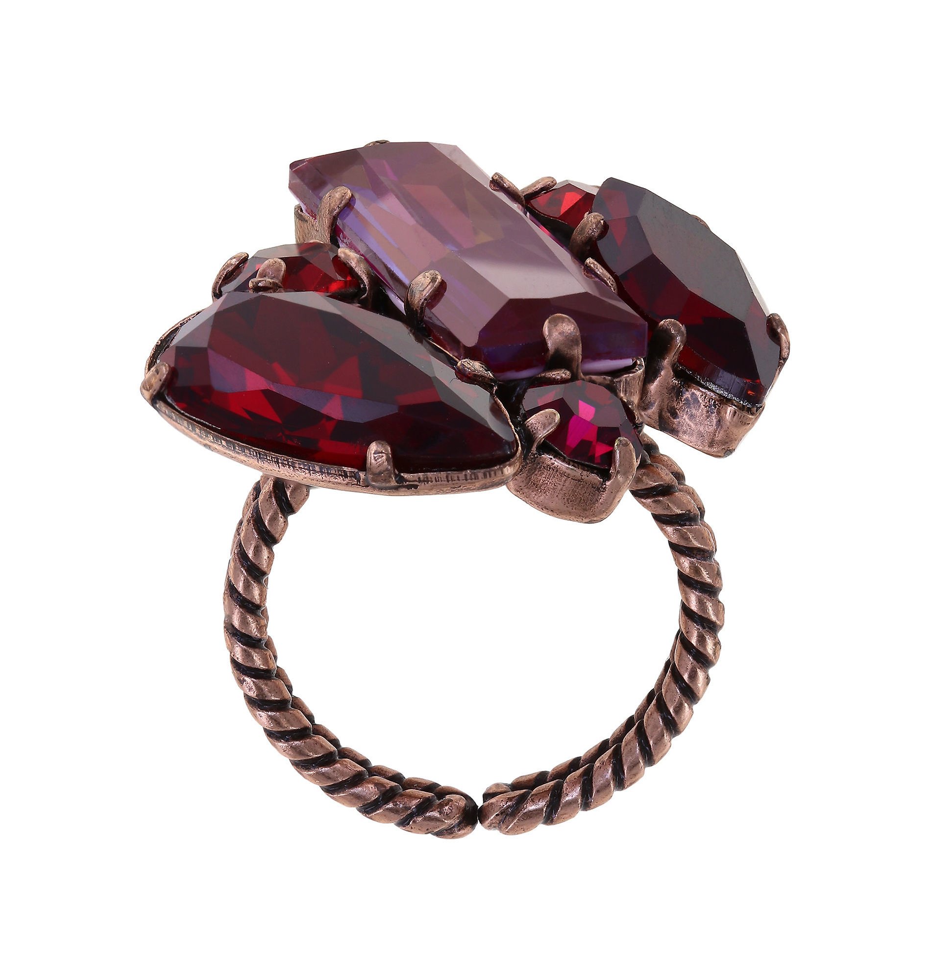 image for Ring Gems Riot Passion Red red 