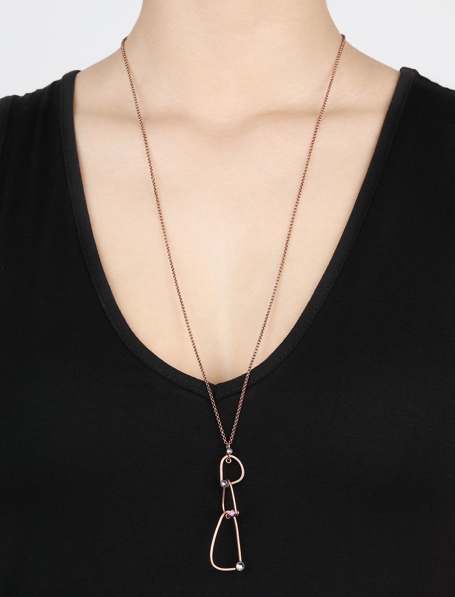 image for Necklace Pendant (Long) Wireworks Paradise Shine Lilac 