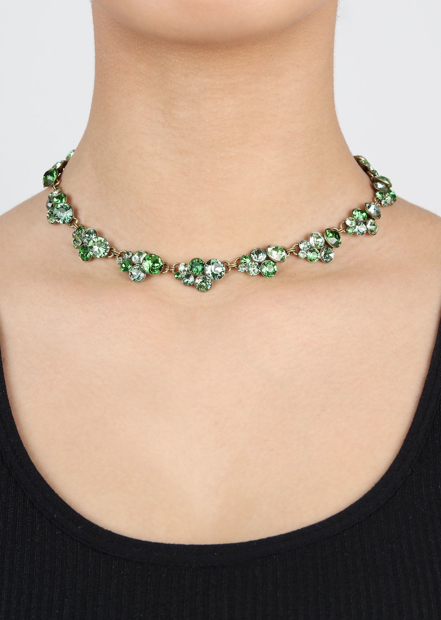 image pour Collier Petit Glamour Grenouillage Green 