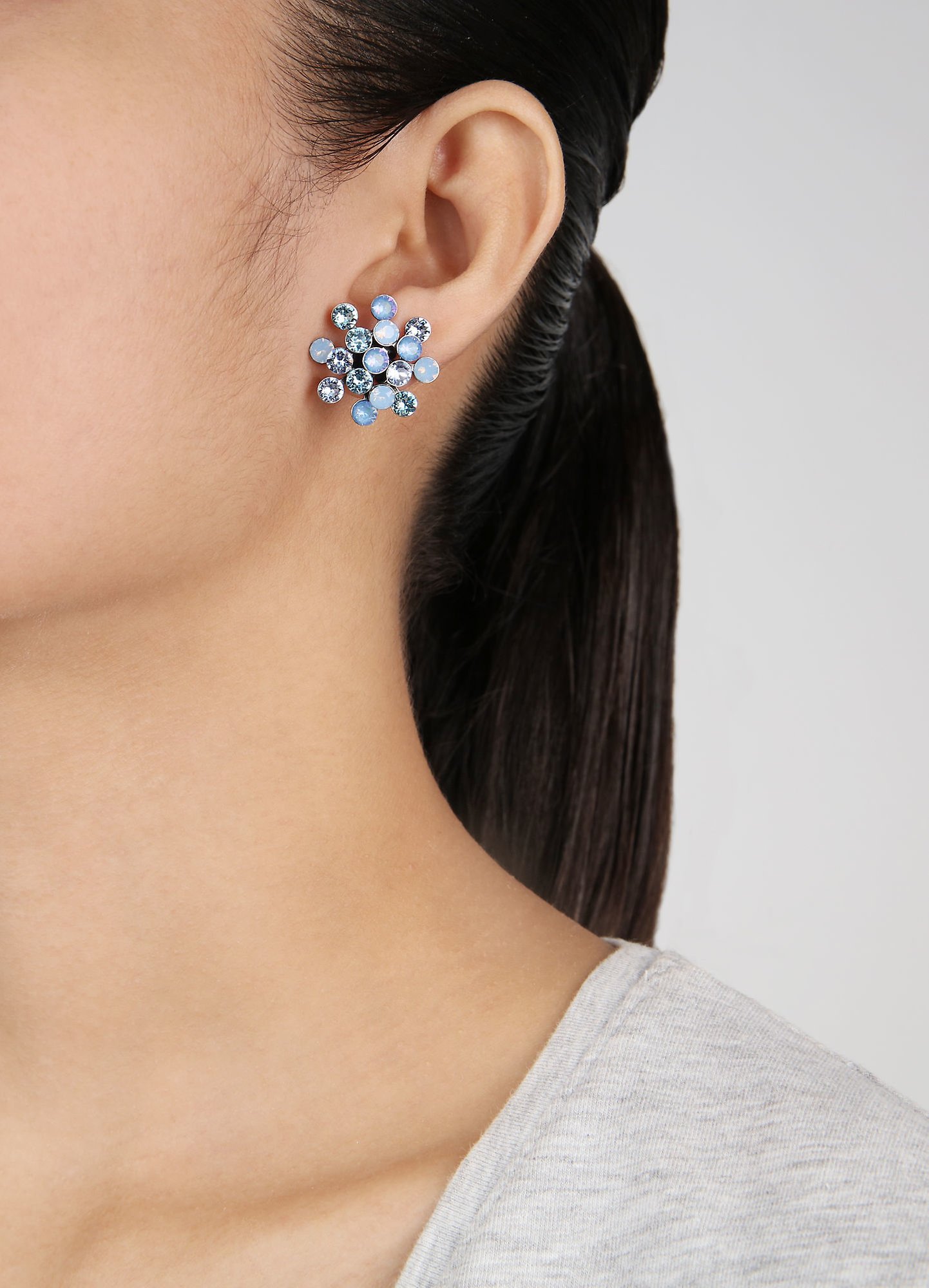 Bild für Ohrstecker Magic Fireball Himmelblau Blau Classic Size (21mm Ø)