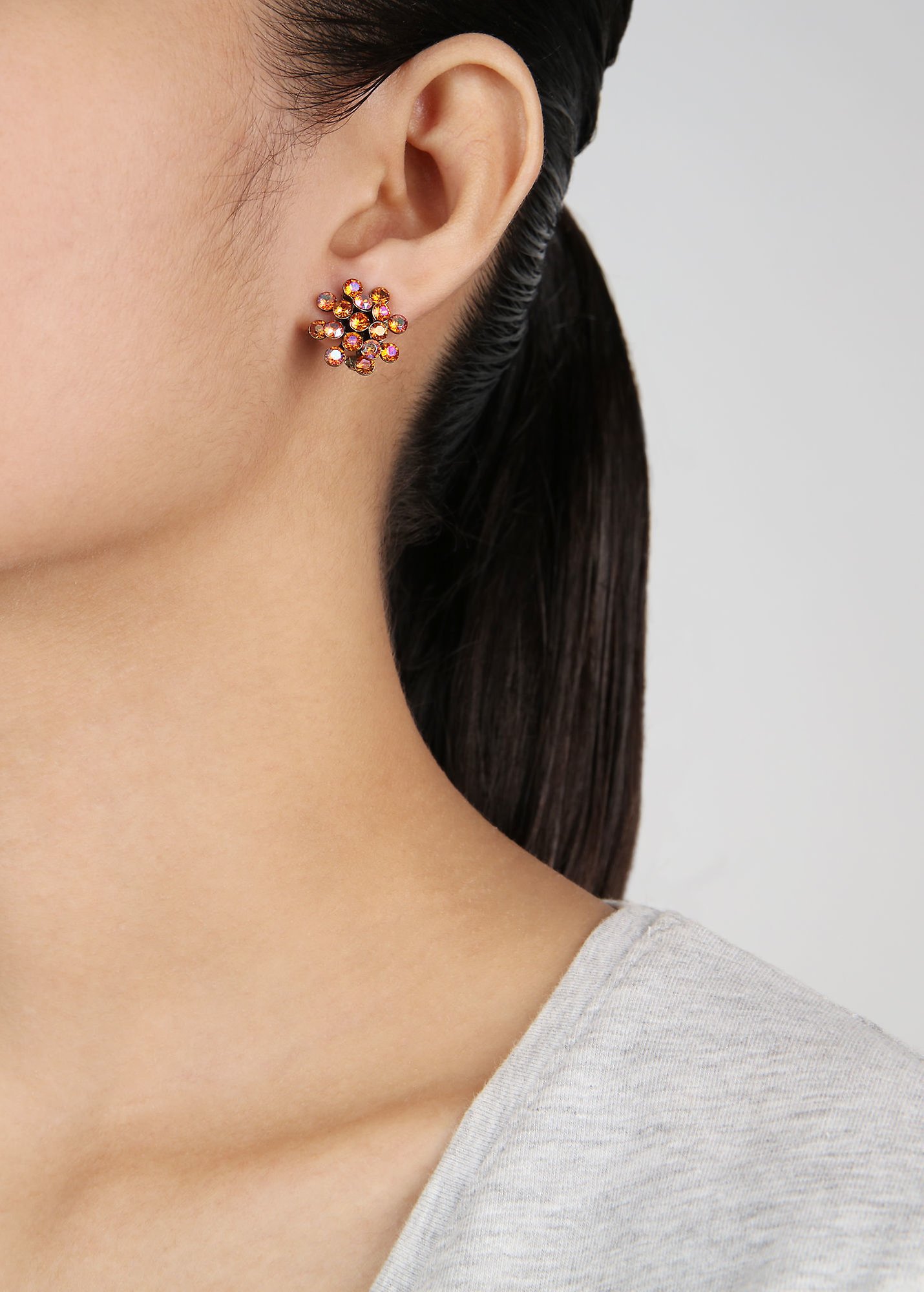 image pour Boucles d'oreilles Clip Magic Fireball Mandarine orange mini