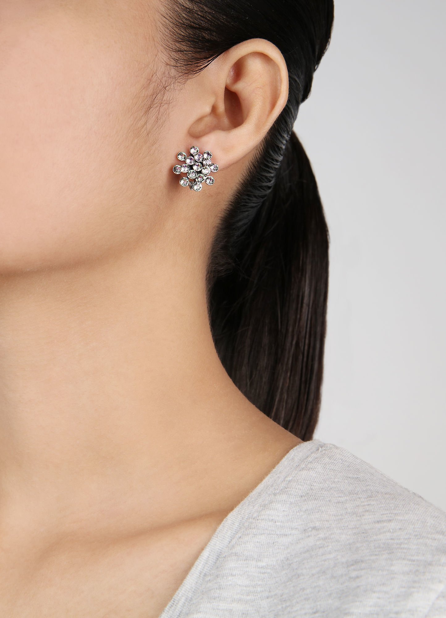 image pour Boucles d'oreilles Clip Magic Fireball Vitrail Lumière white/light rose mini