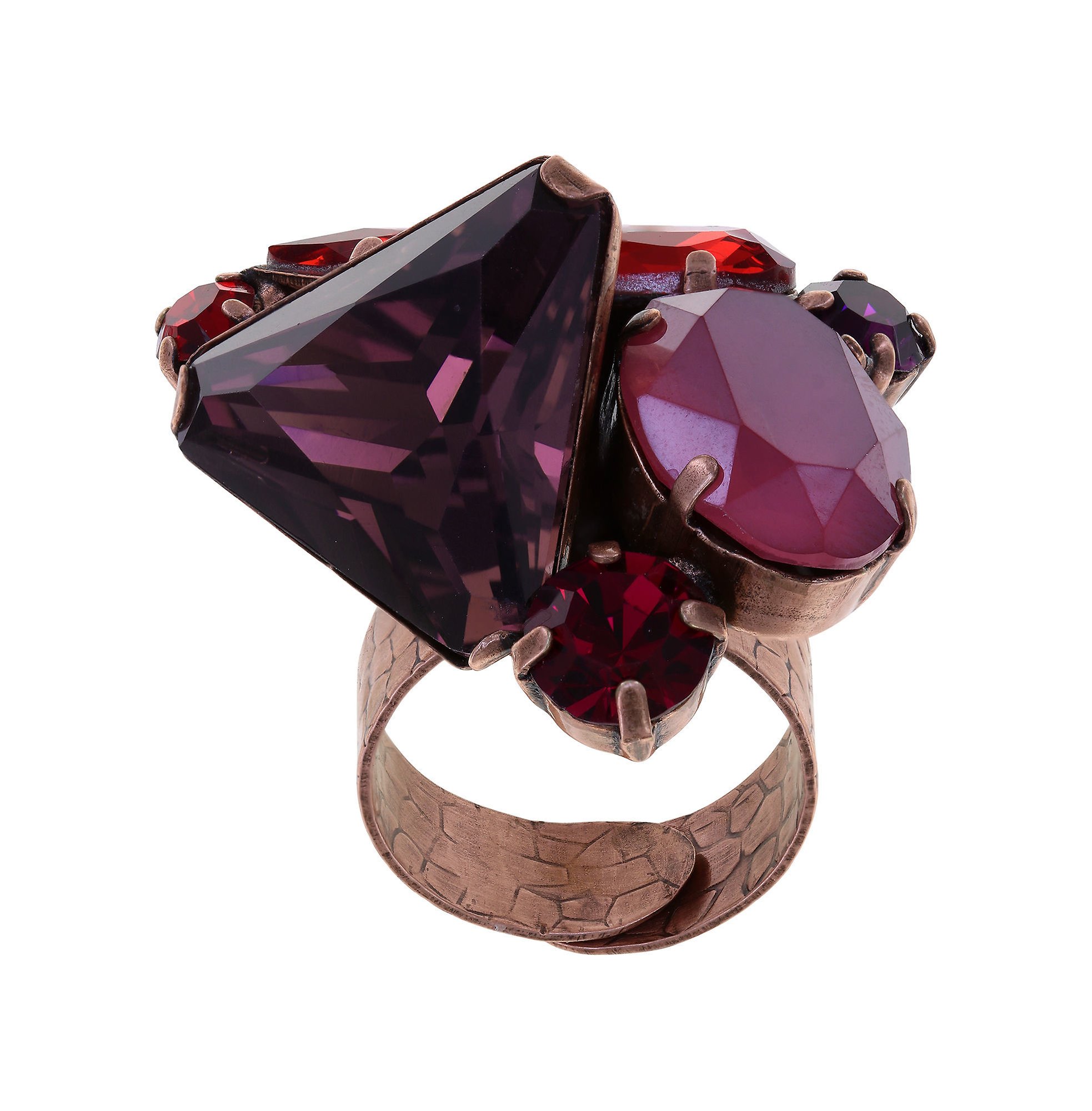 image pour Anneau Gems Riot Rouge Passion red 