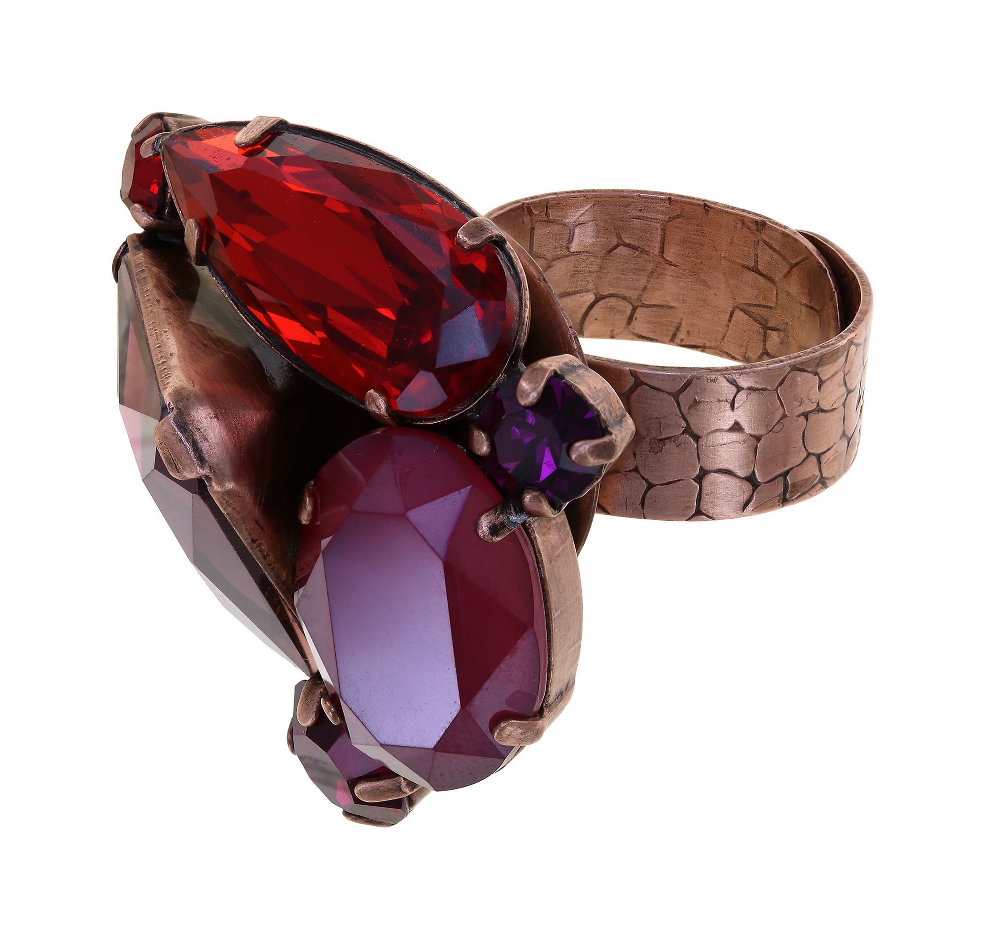 image for Ring Gems Riot Passion Red red 