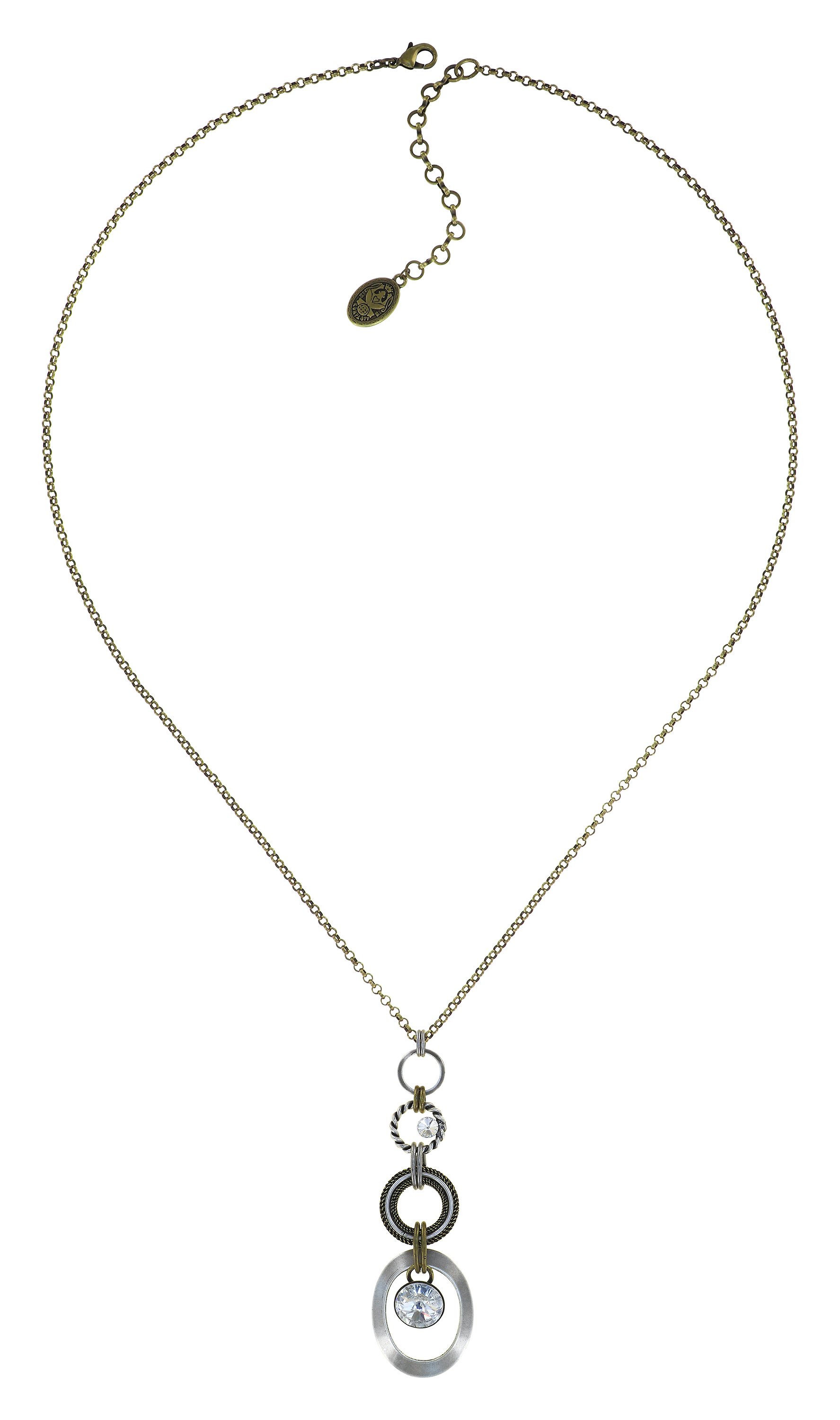 image pour Collier pendant (long) Rings in Concert Or Argenté silver/brass 
