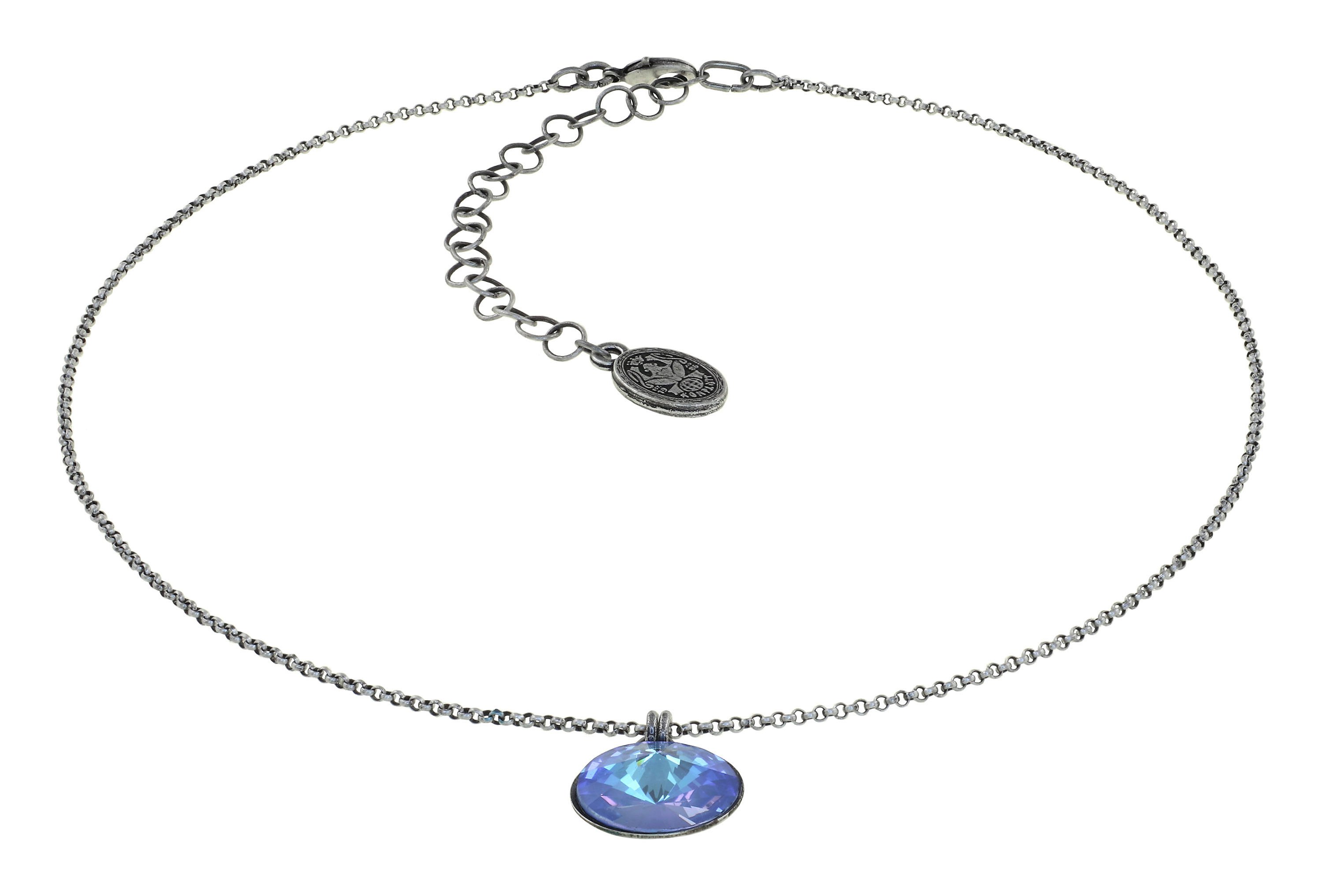 image for Necklace Pendant Rivoli Blue crystal ocean de lite 14mm