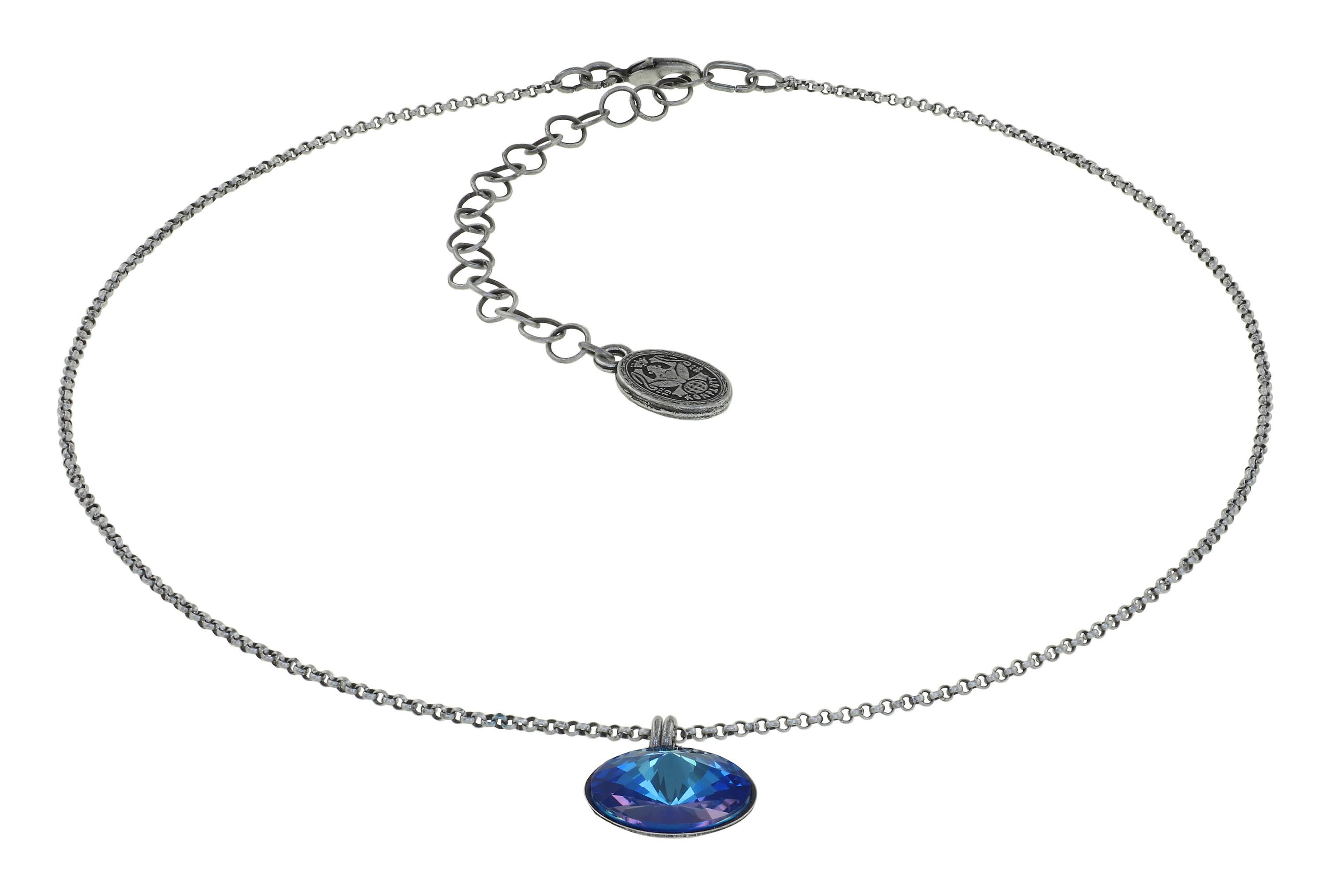 Bild für Halskette mit Anh&auml;nger Rivoli Dunkelblau crystal royal blue delite 14mm