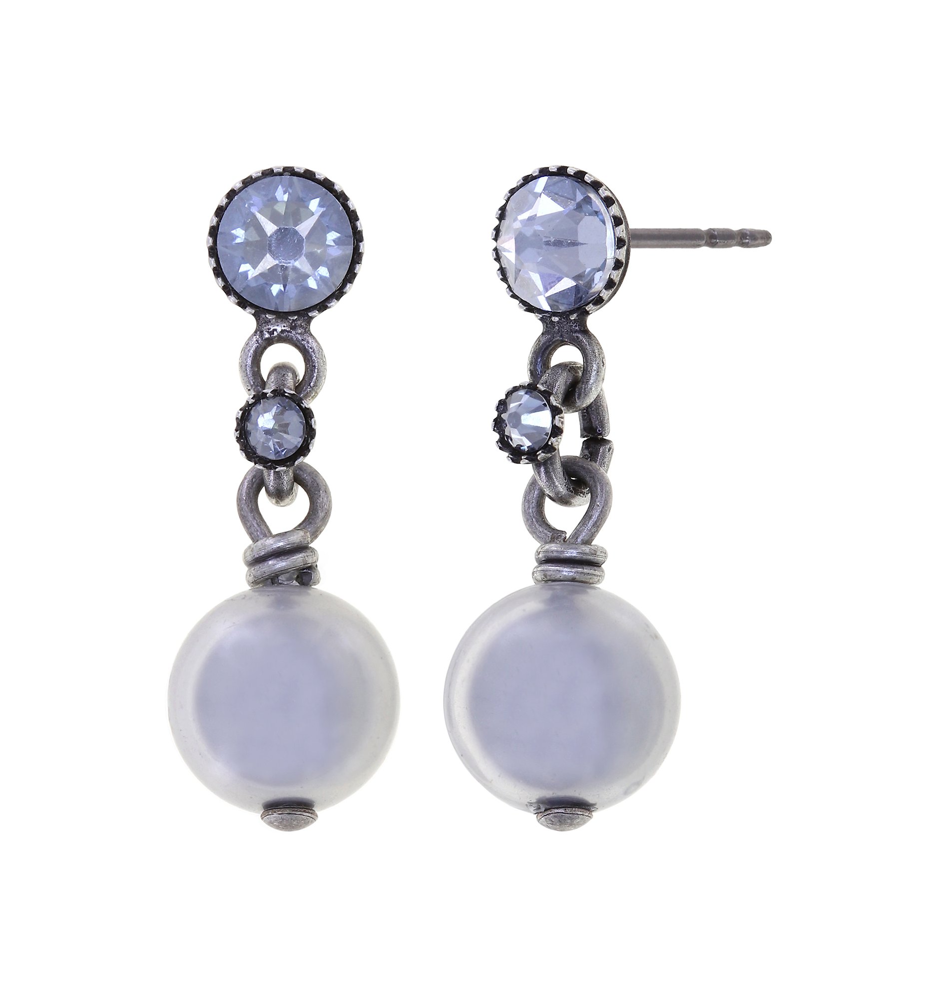 image pour Clou d'oreille pendant Metal Crash Gris  