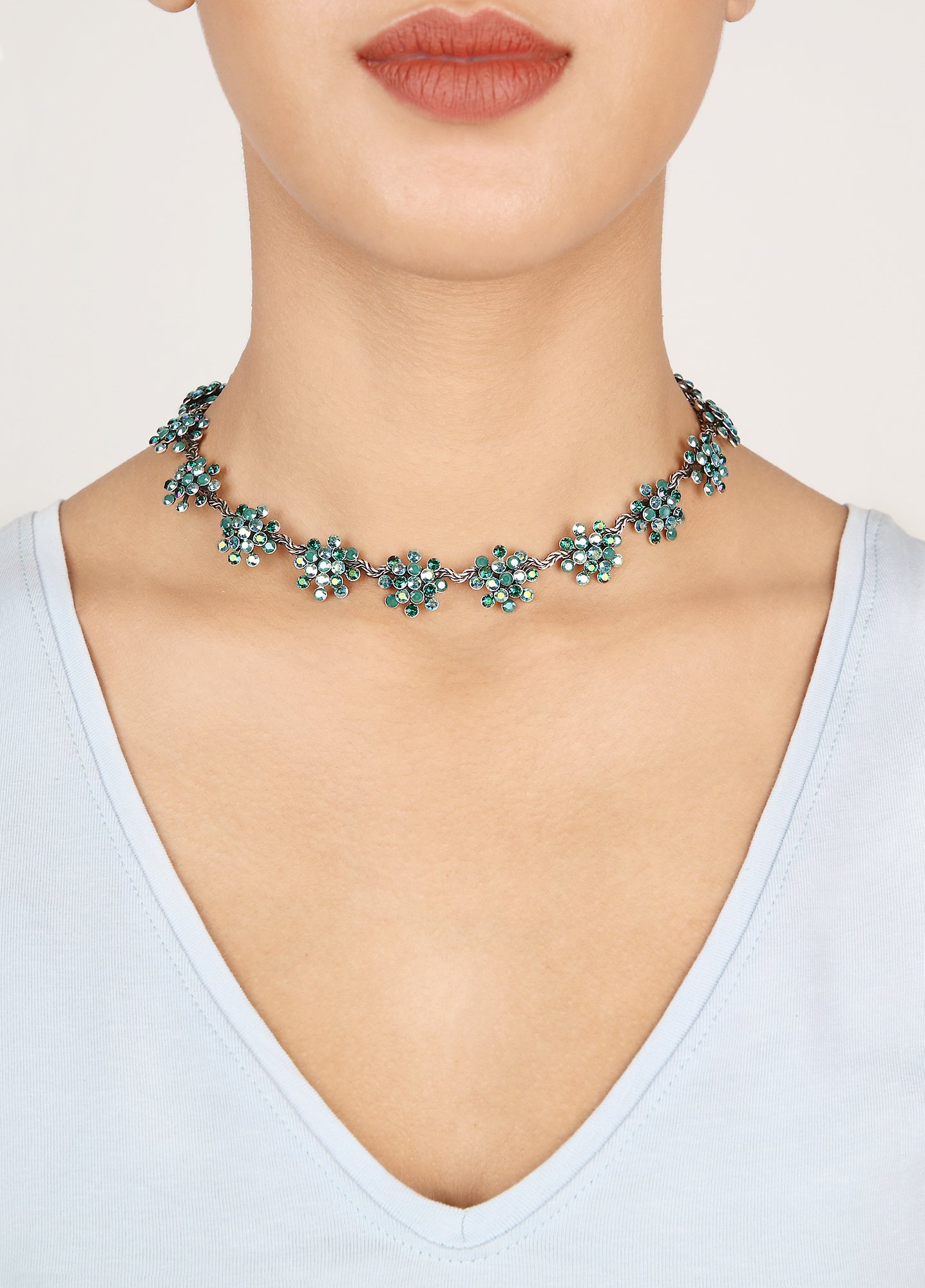 Kép Necklace collier Magic Fireball Emerald On Fire blue/green mini