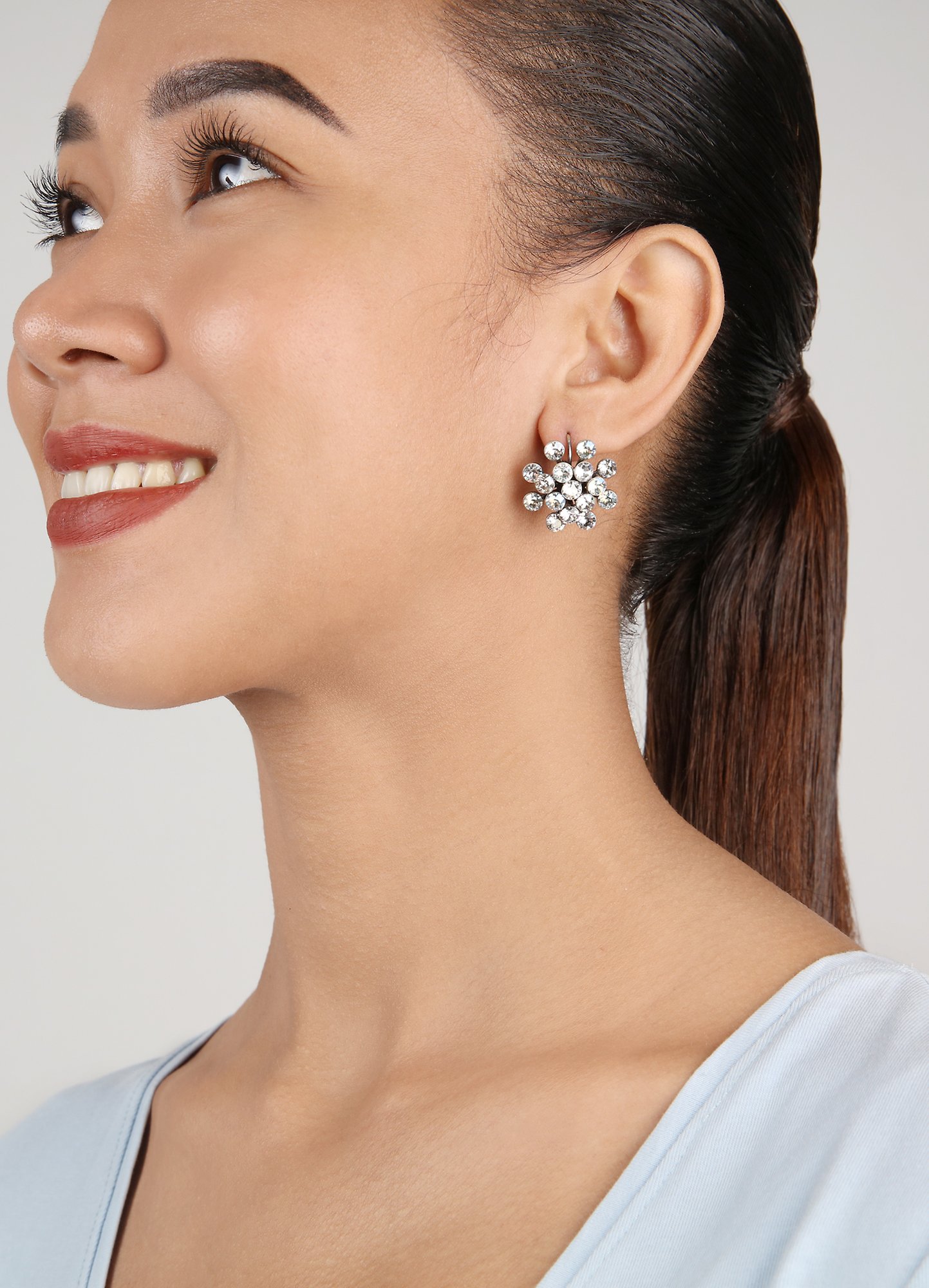 image pour Boucles d'oreilles Eurowire Magic Fireball Teinte Argentée white Classic Size (21mm Ø)