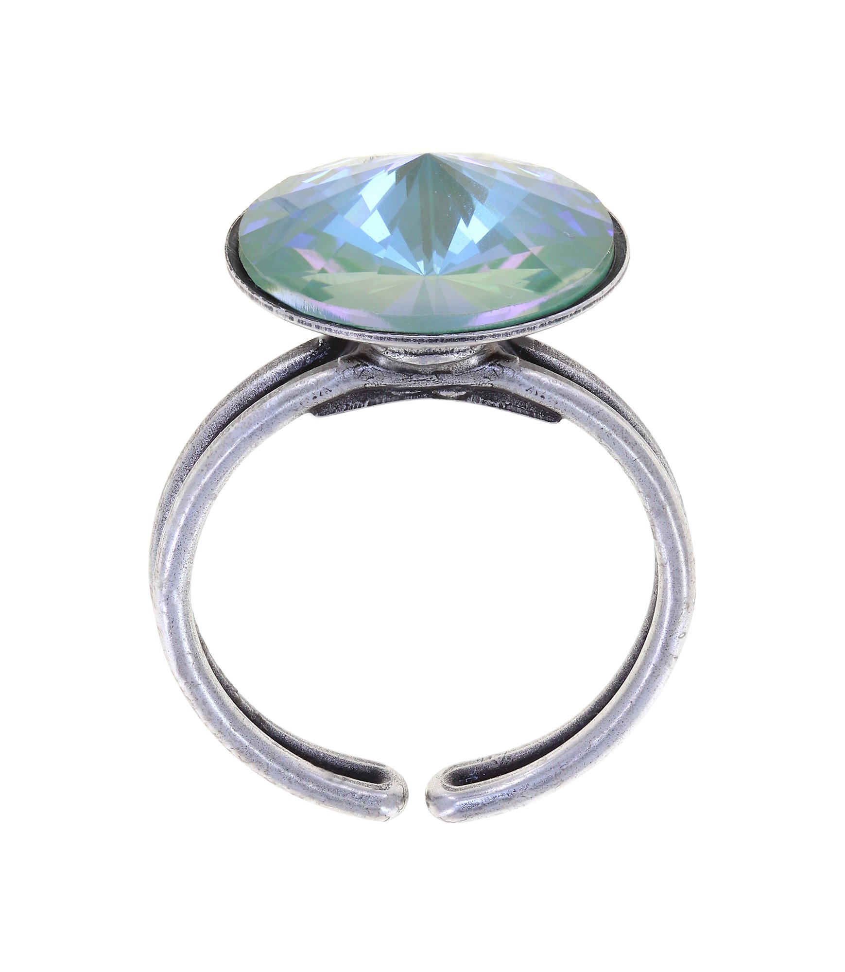 image for Ring Rivoli Light Blue crystal silky sage delite 14mm