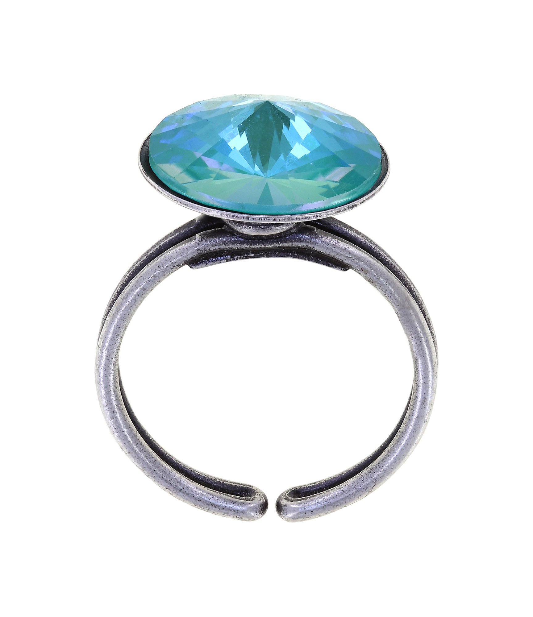 Bild für Ring Rivoli Blau / Grün crystal laguna de lite 14mm