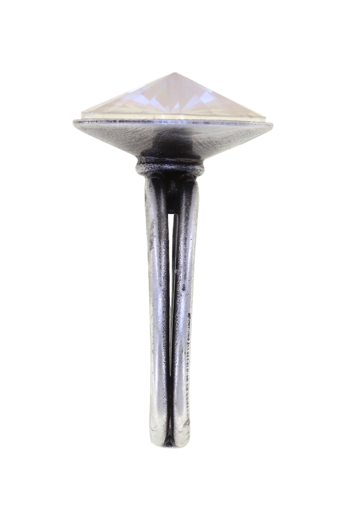 image pour Anneau Rivoli Beige / Lila crystal ivory cream delite 14mm