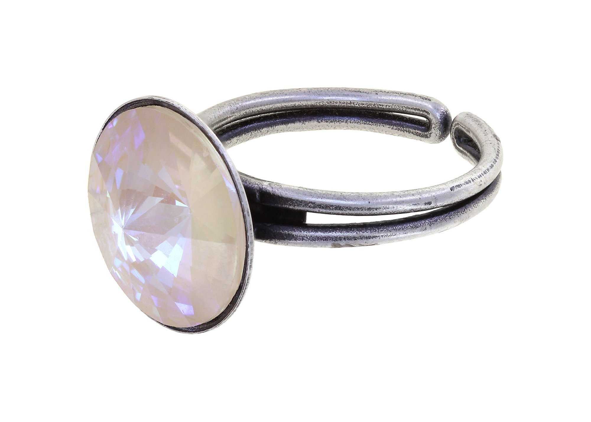 image for Ring Rivoli Beige / Lila crystal ivory cream delite 14mm